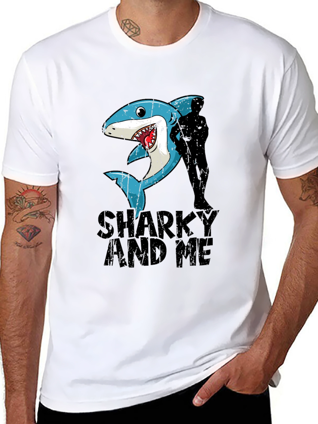 Black Sharky and Me Graphic Tee view 8