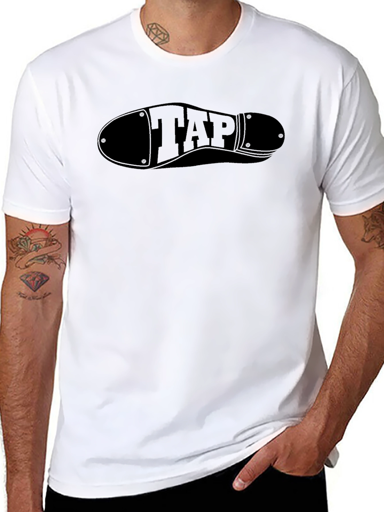 Black Tap Shoe Graphic T-Shirt - Dancing Tee view 8