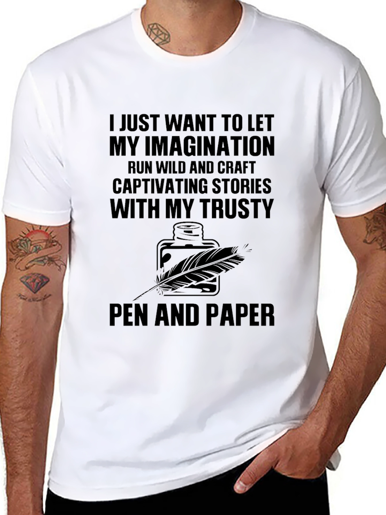 Imagination Unleashed T-Shirt - Writer's Inspiration Tee - 8