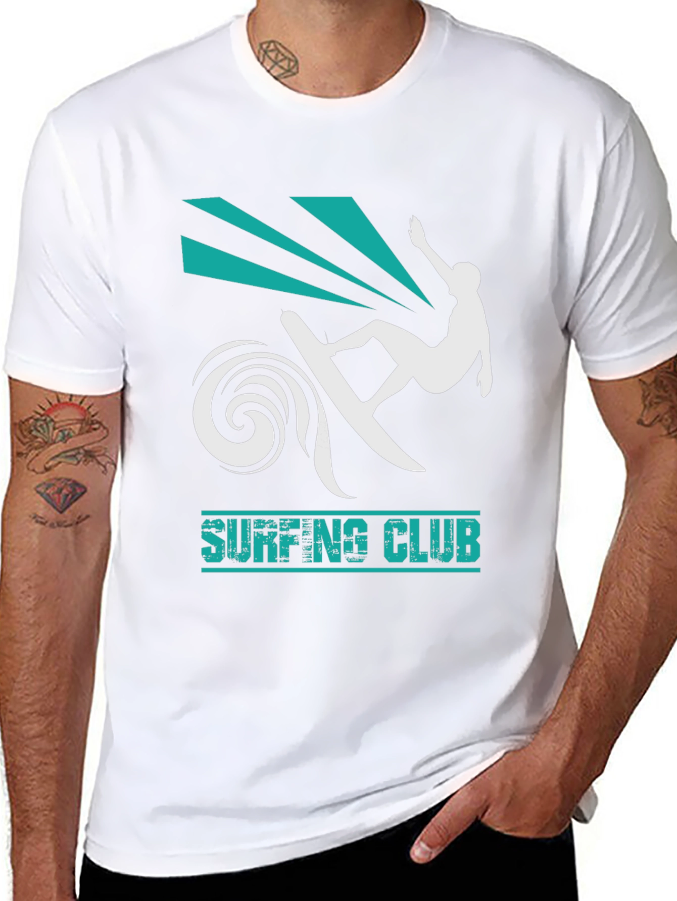 Black Surfing Club Black T-Shirt view 8
