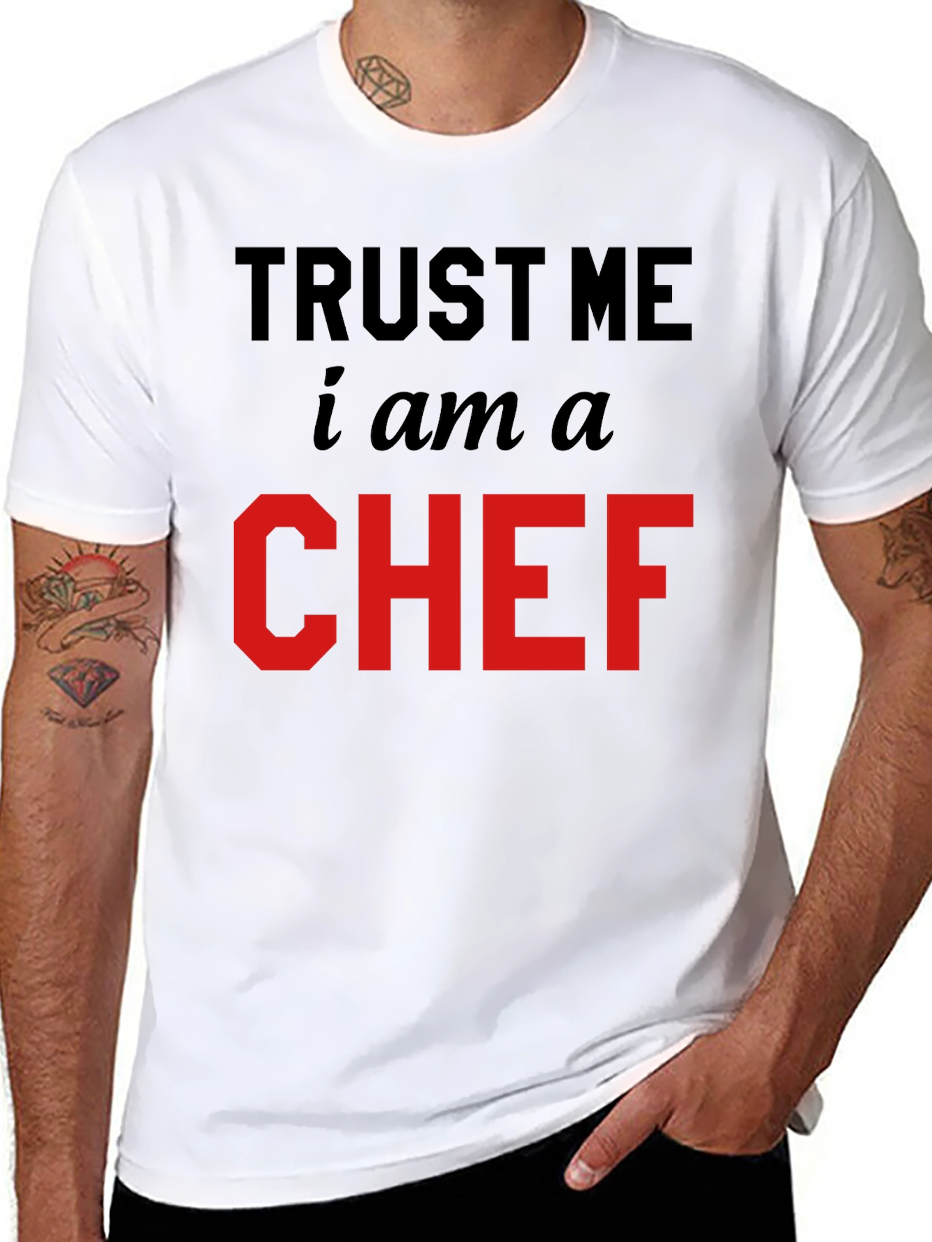 Black Trust Me I'm a Chef Black T-Shirt view 8