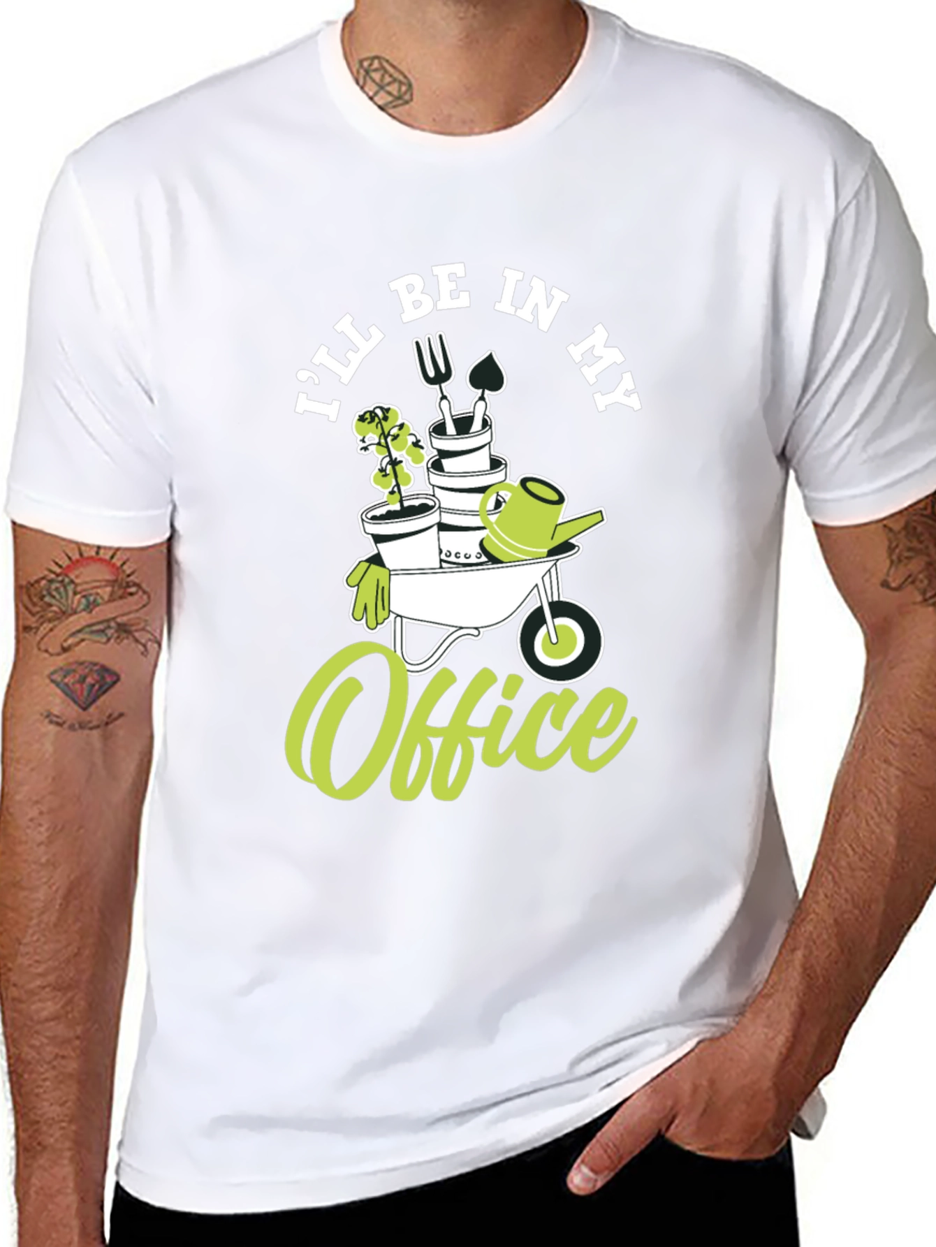 Black Gardener's Office T-Shirt view 8