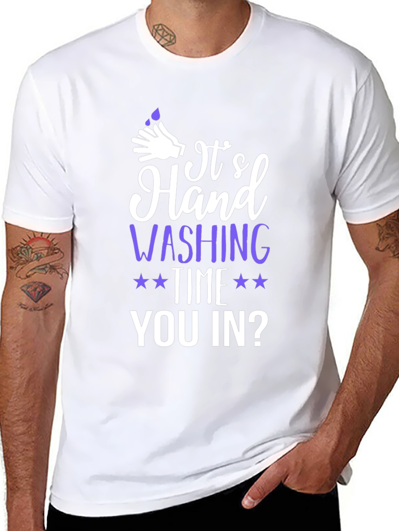 Black It's Hand Washing Time Graphic Tee view 8