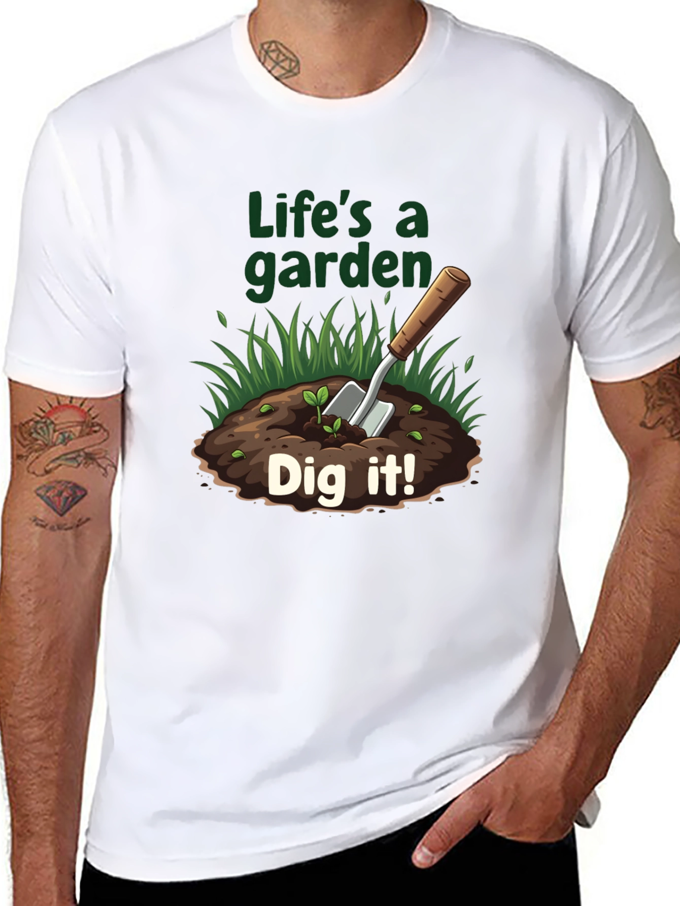 Black Life's A Garden T-Shirt - Dig It! view 8