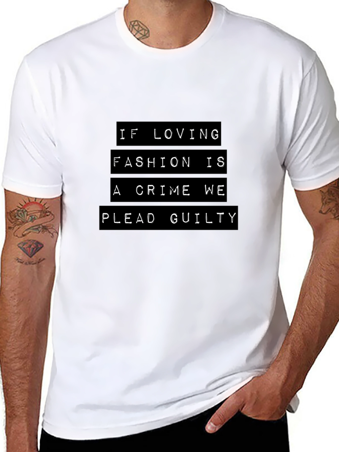 Black Fashion Crime T-Shirt - Guilty Style view 8