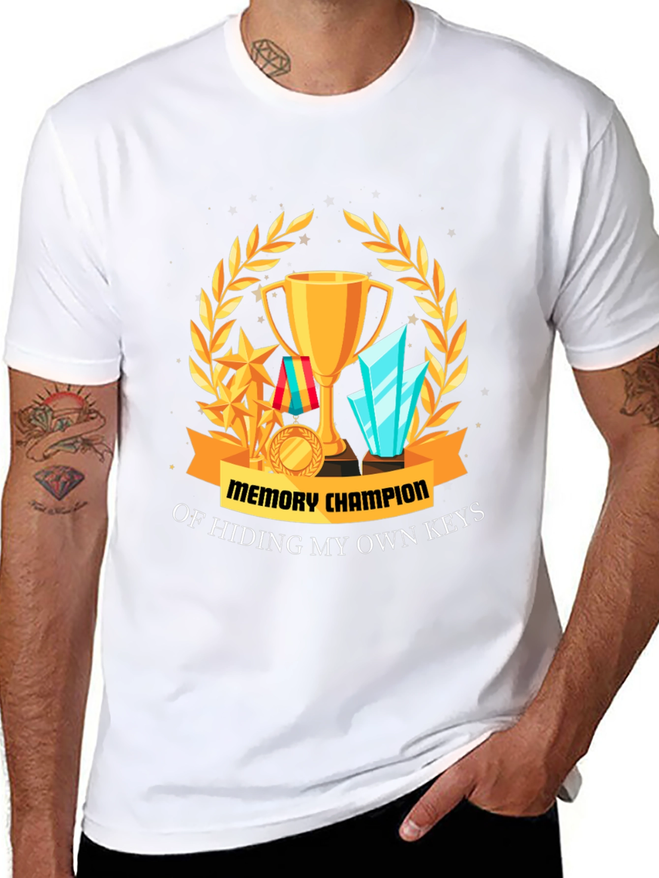 Black Memory Champion Tee - Hiding My Own Keys! view 8