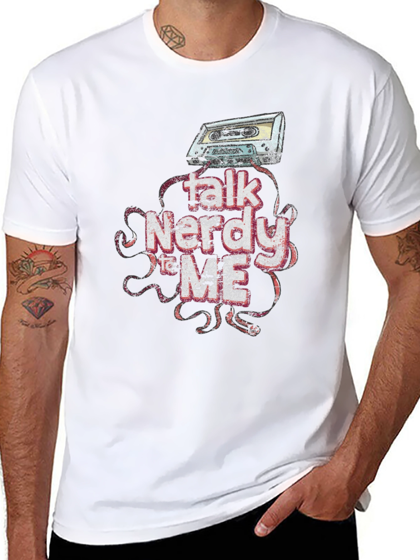 Black Talk Nerdy To Me Graphic Tee view 8
