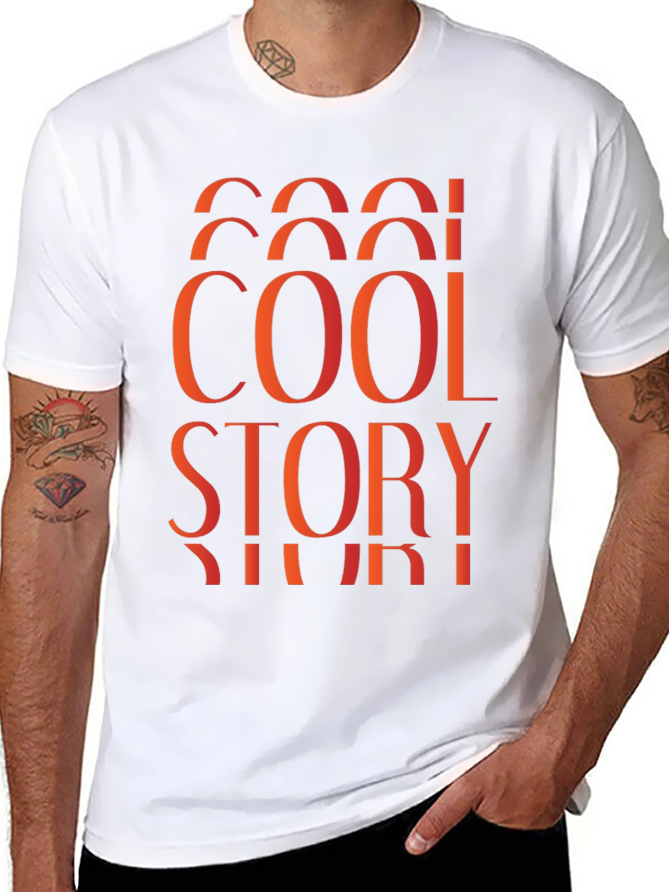 Black Cool Story Graphic T-Shirt - Black view 8