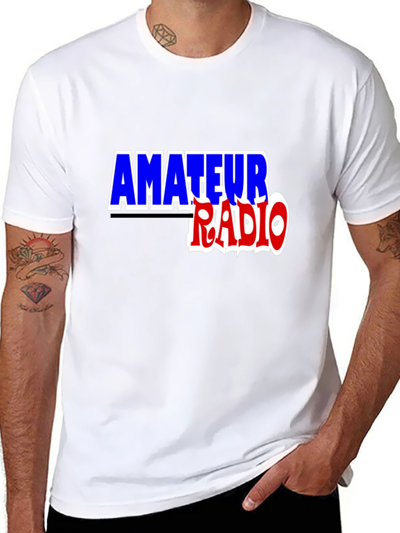 Black Amateur Radio T-Shirt - Black Ham Radio Tee view 8