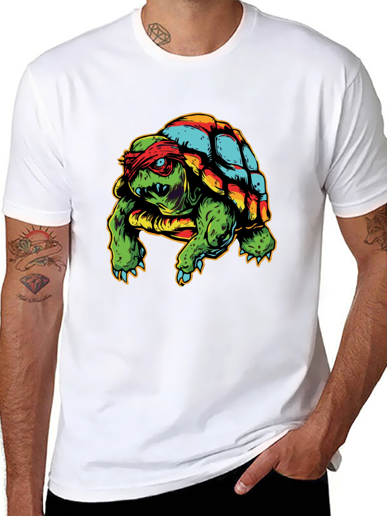 Black Ninja Turtle Graphic T-Shirt - Unique Design! view 8