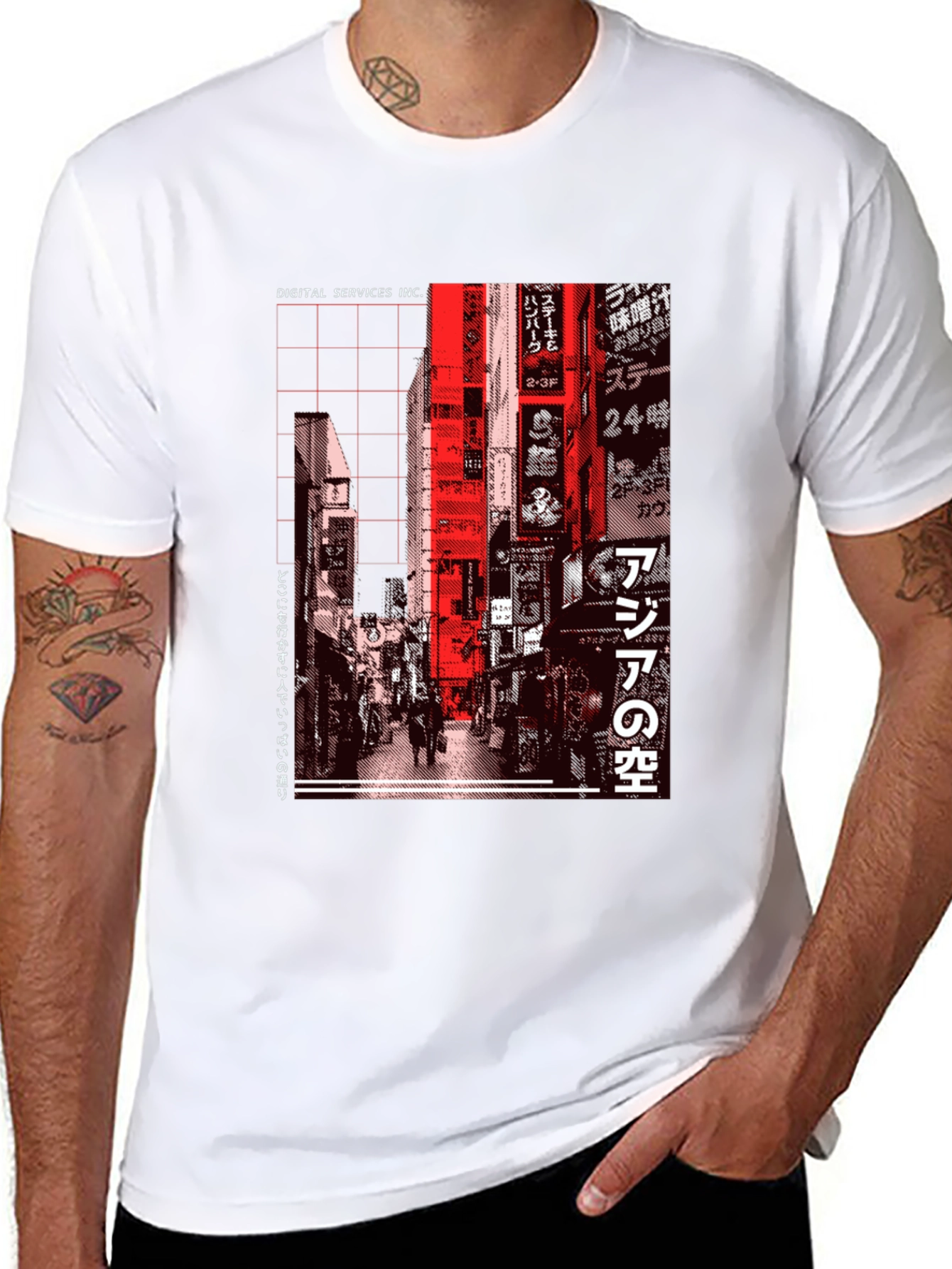 Black Digital Services Tokyo Graphic Tee - Black view 8