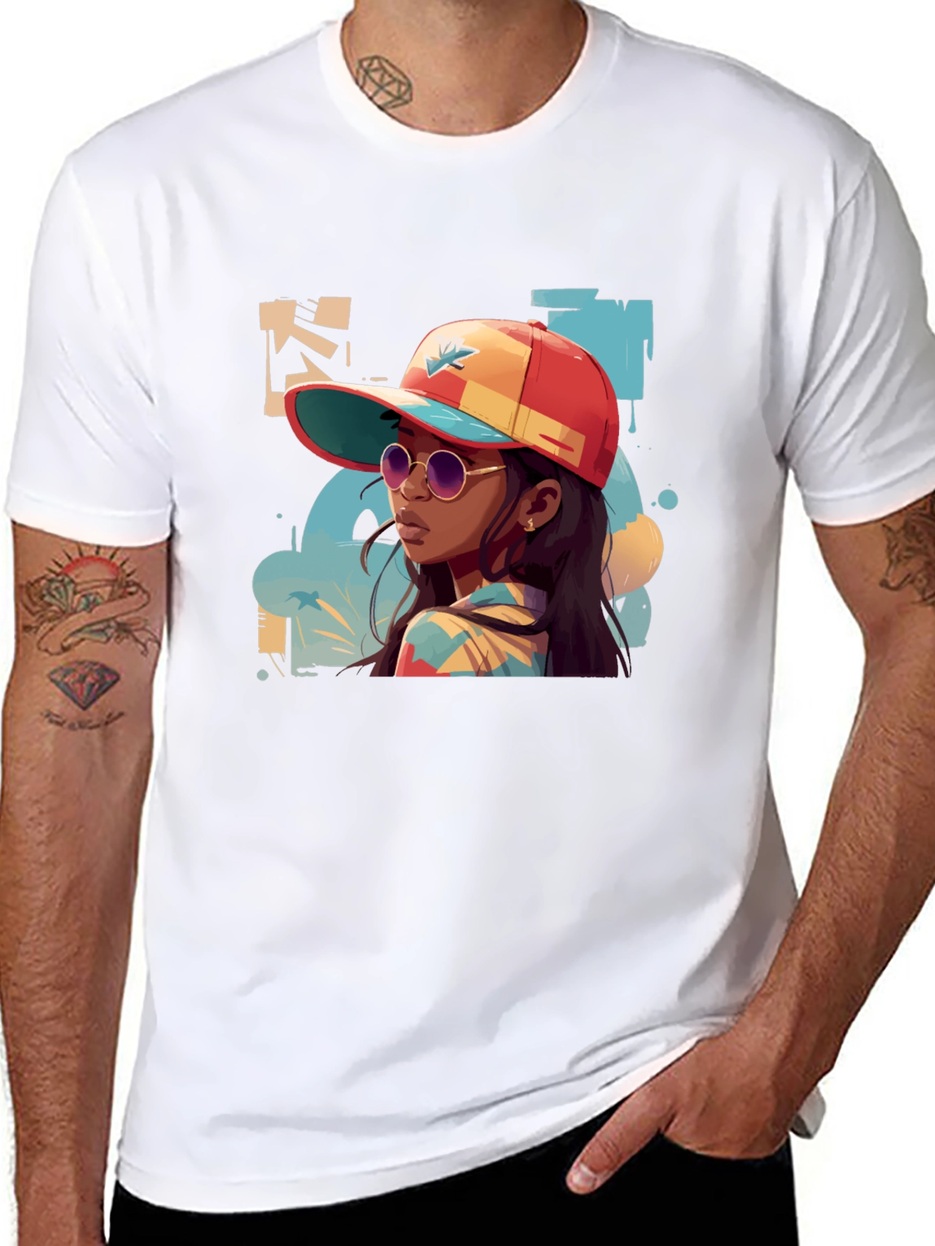 Black Graphic Tee: Retro Vibes view 8