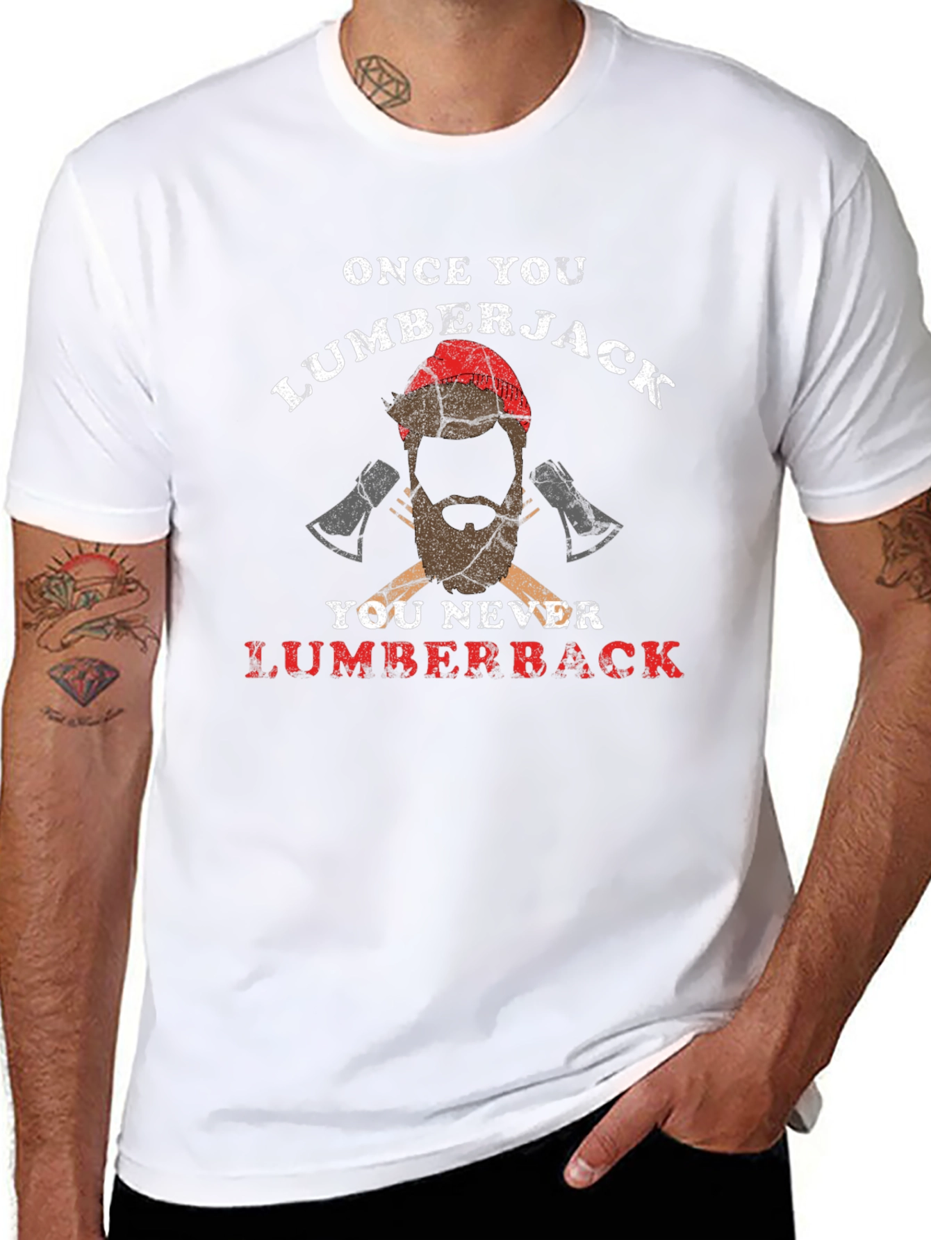 Black Lumberjack T-Shirt - Once You Lumberjack view 8