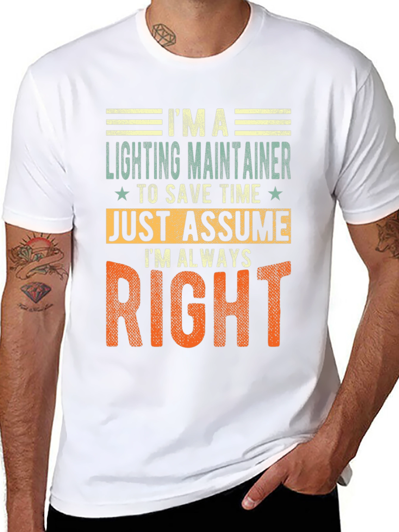 Black Lighting Maintainer Graphic T-Shirt view 8