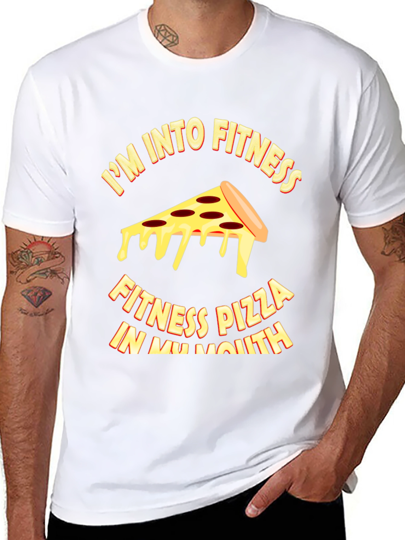 Black Pizza Fitness T-Shirt - Funny Workout Tee view 8