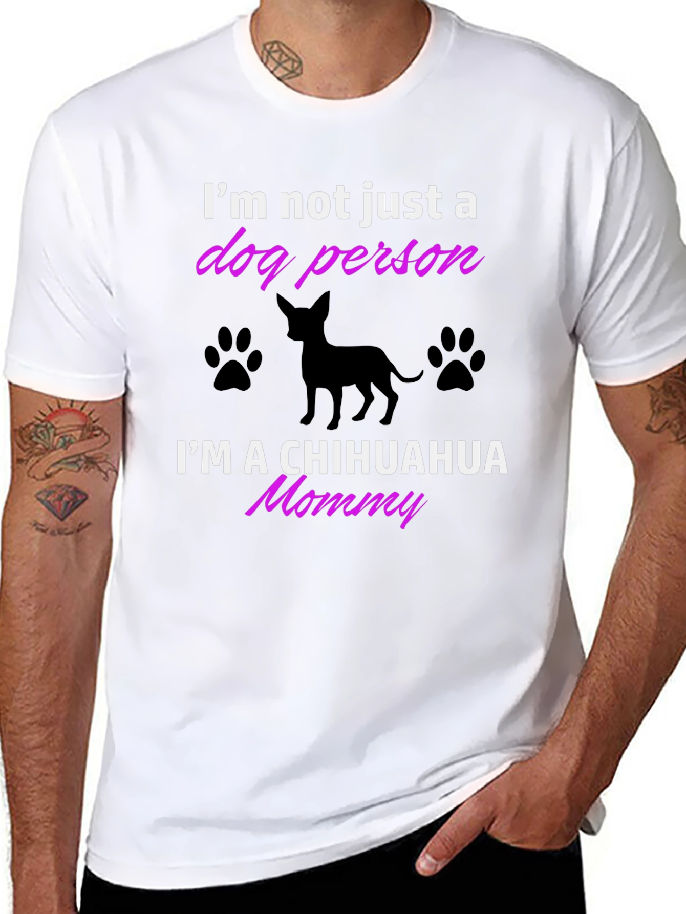 Black Chihuahua Mommy T-Shirt - Dog Lover Tee view 8