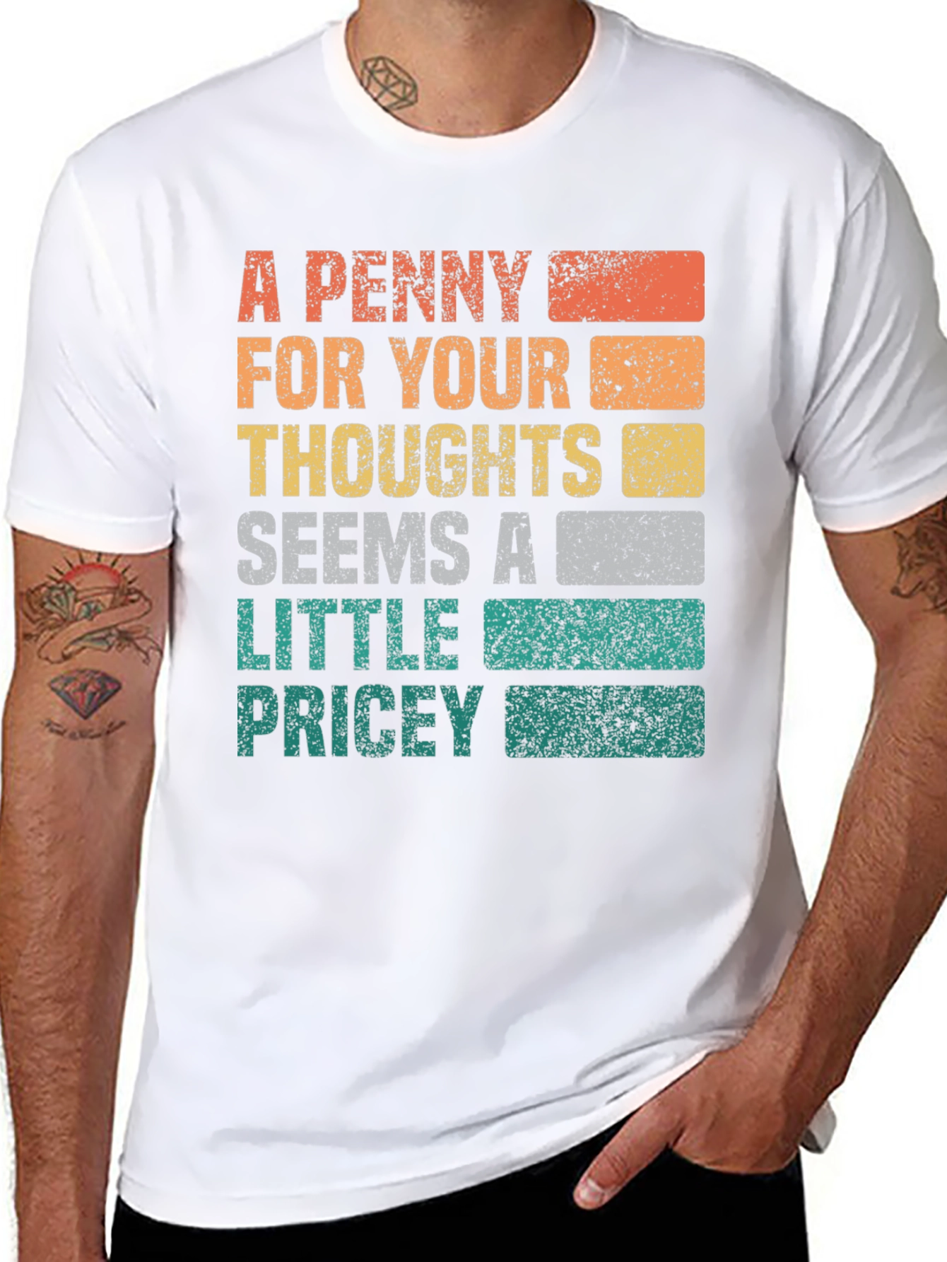 Black A Penny For Your Thoughts Graphic Tee view 8