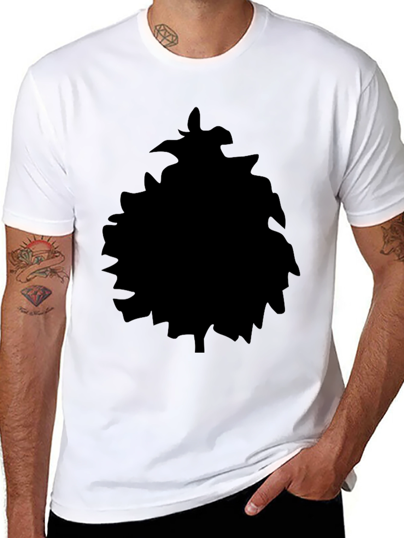 Black Black Silhouette Graphic Tee view 8