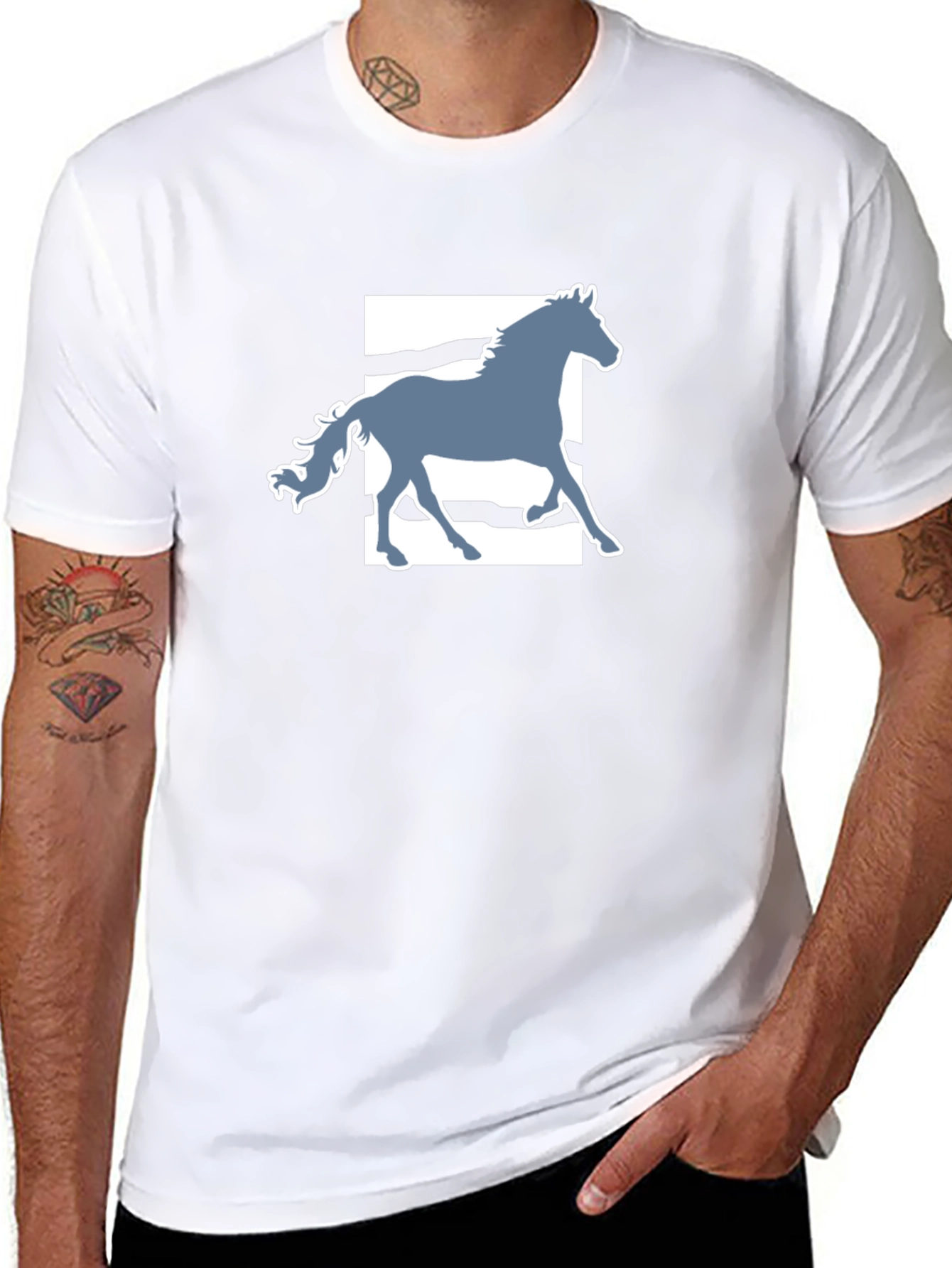 Horse Graphic T-Shirt - Stylish Black Tee for Equestrian Lovers - 8