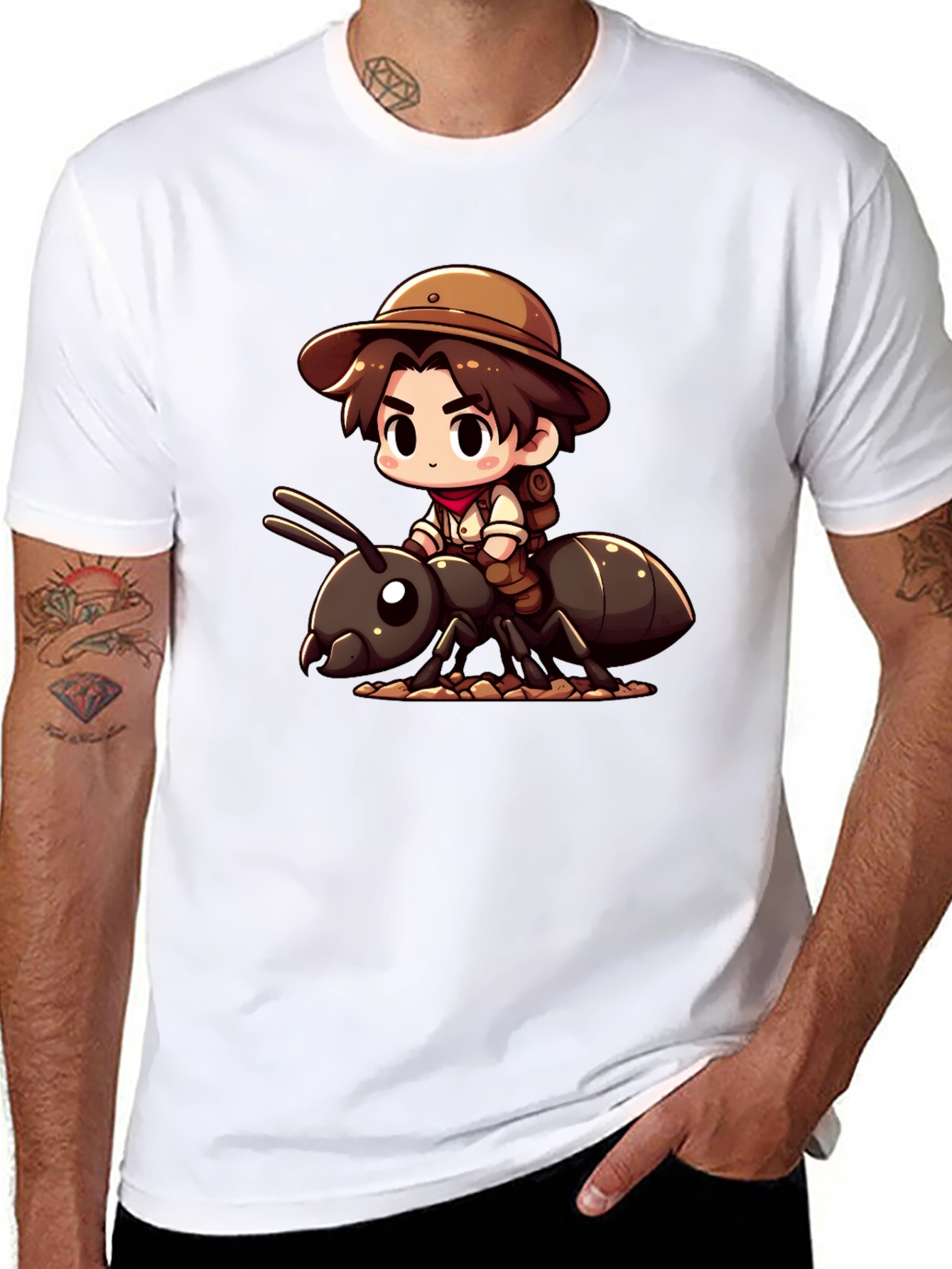 Black Adventurer Ant Rider T-Shirt view 8