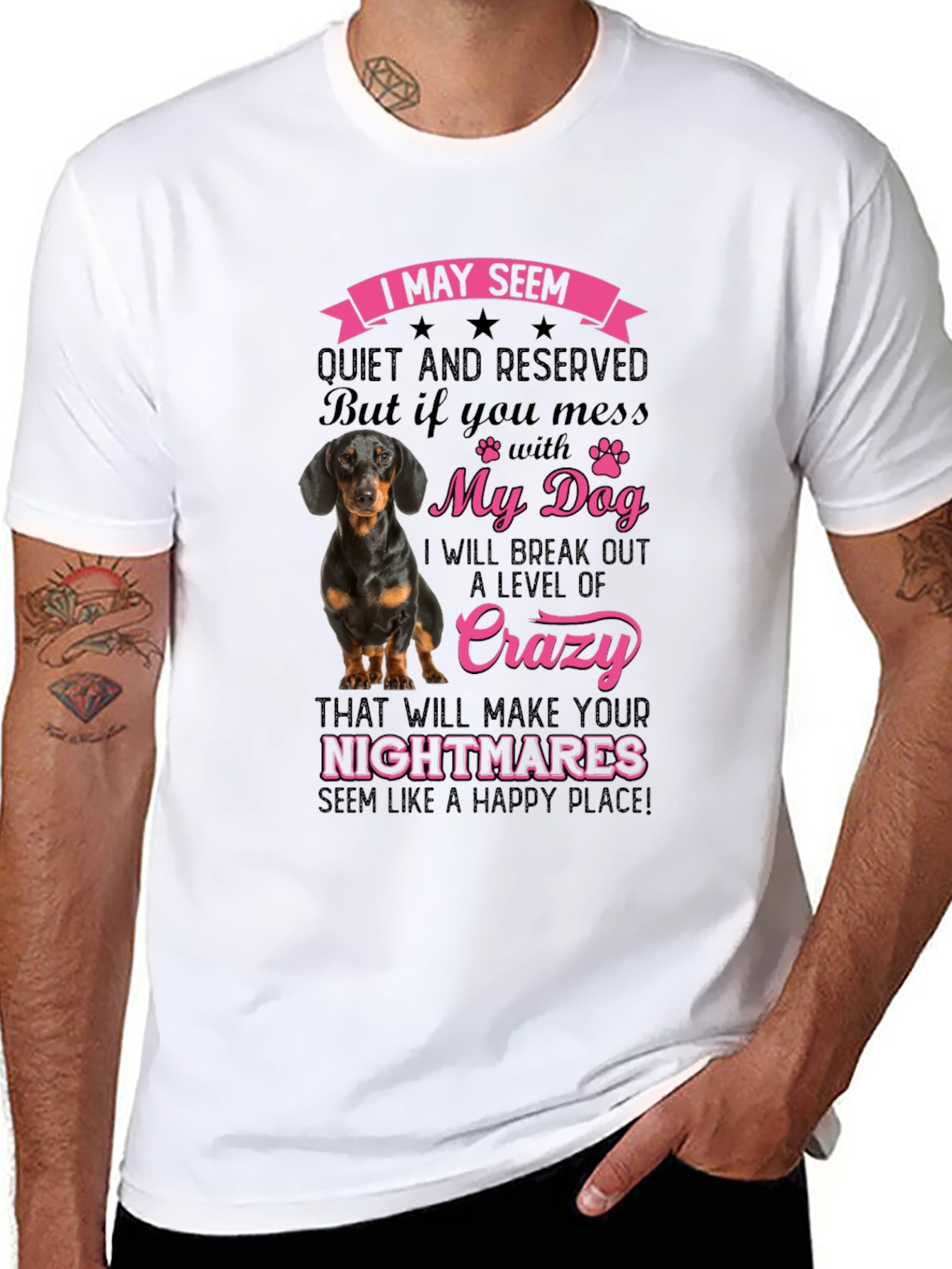 Black Dog Lover T-Shirt - I May Seem Quiet view 8