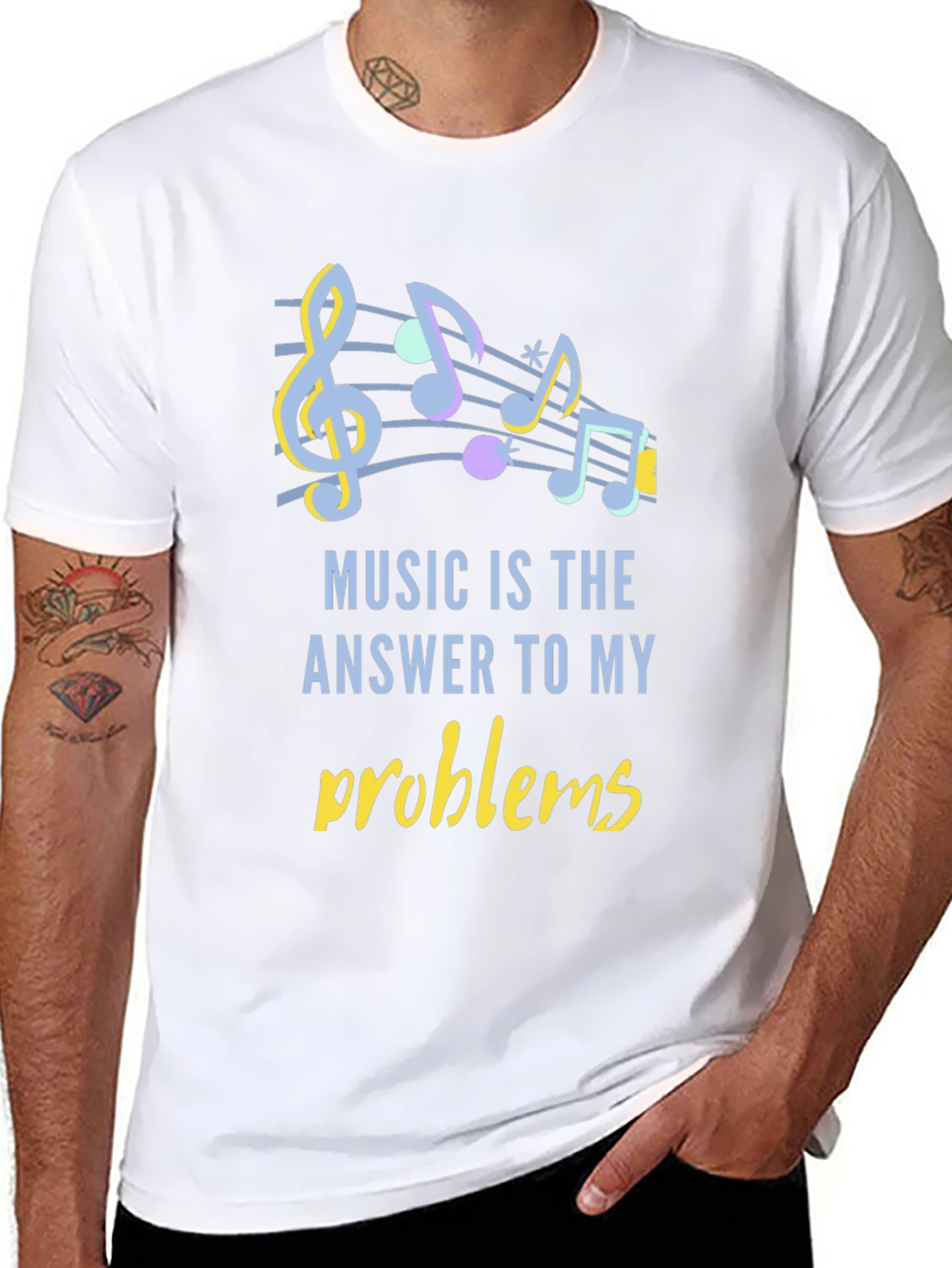 Black Music is the Answer T-Shirt view 8