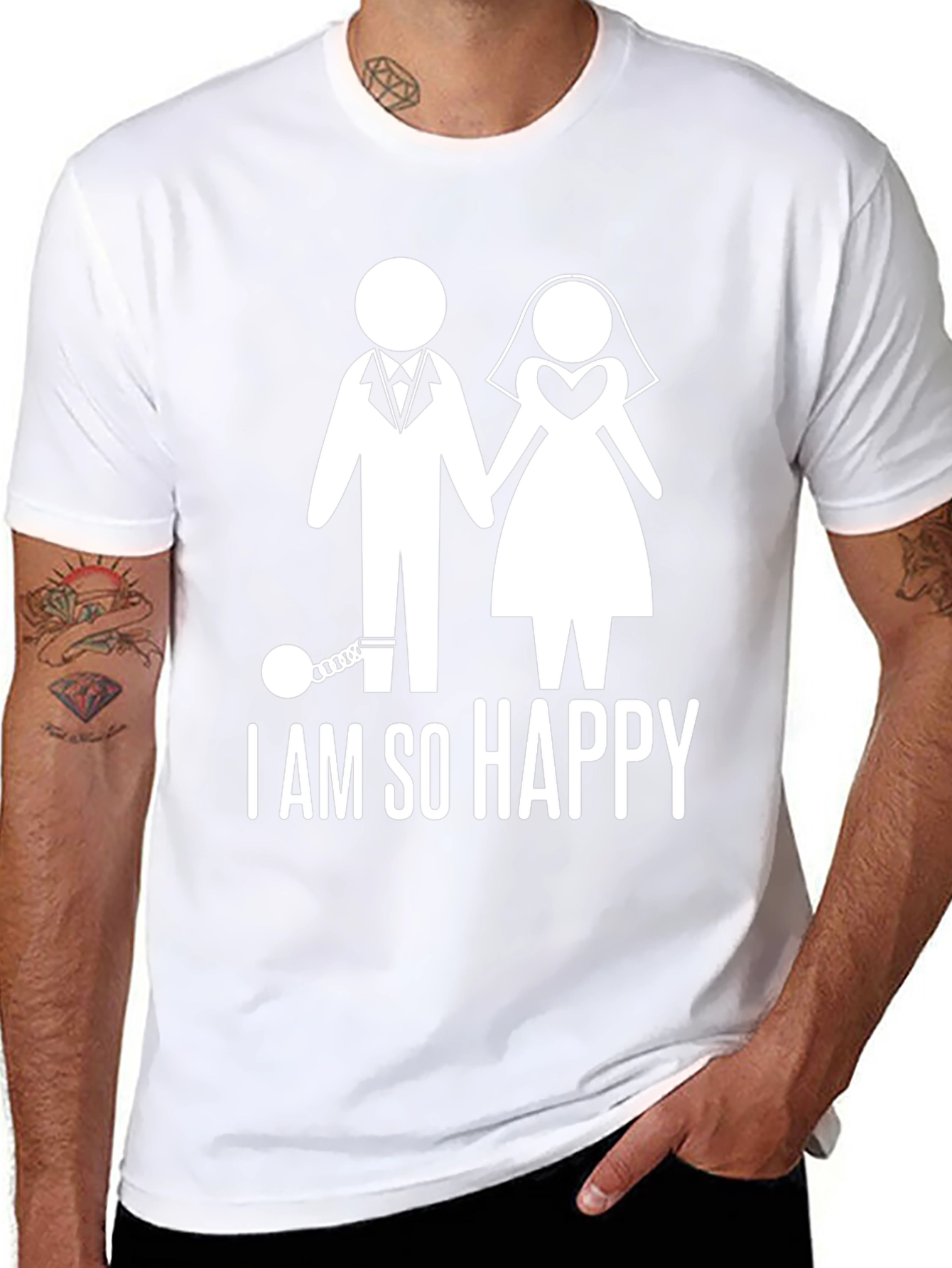 Black Happily Ever After T-Shirt - I am So Happy! view 8