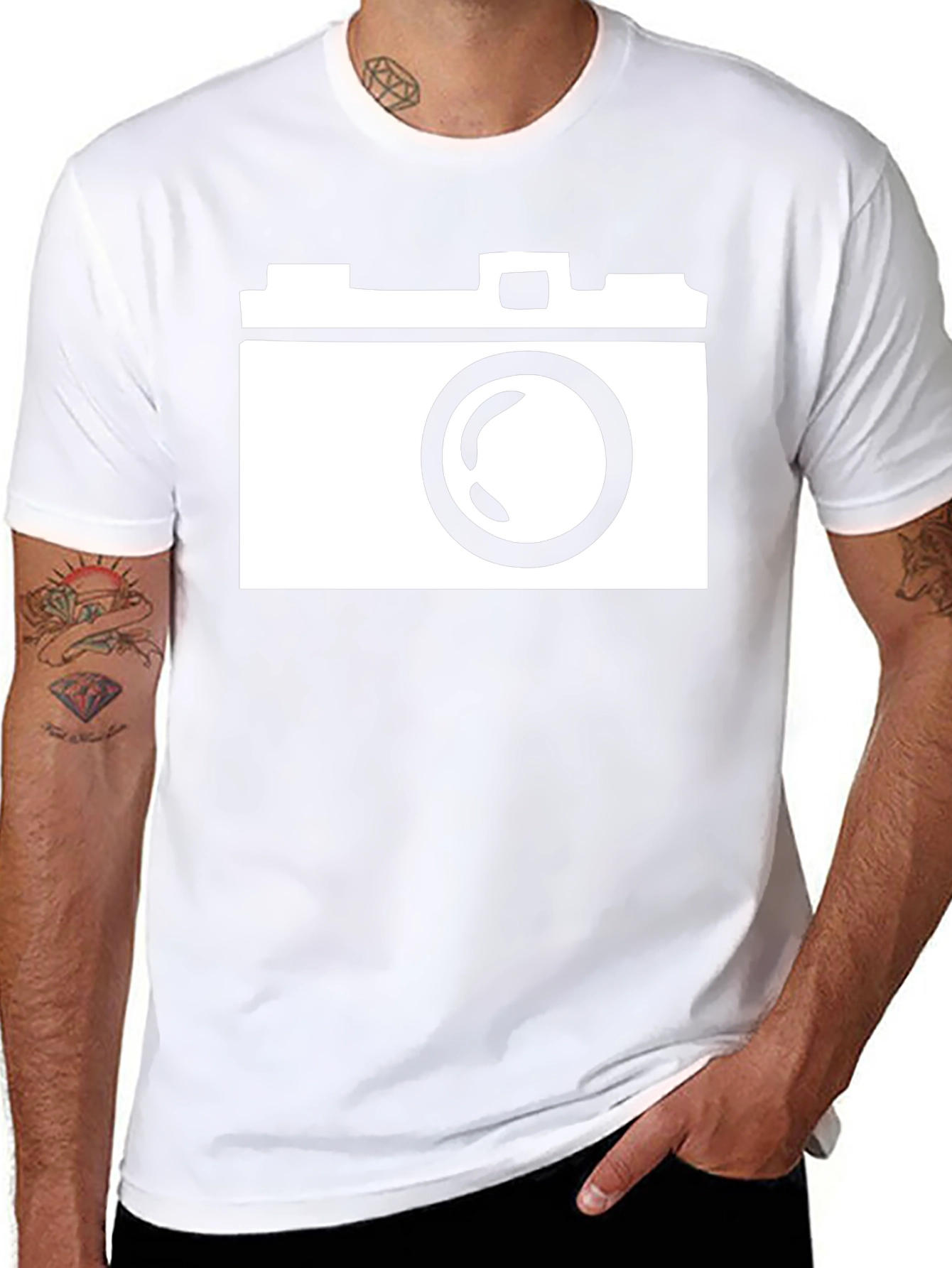 Black Retro Camera Graphic T-Shirt - Classic Photographer Tee view 8