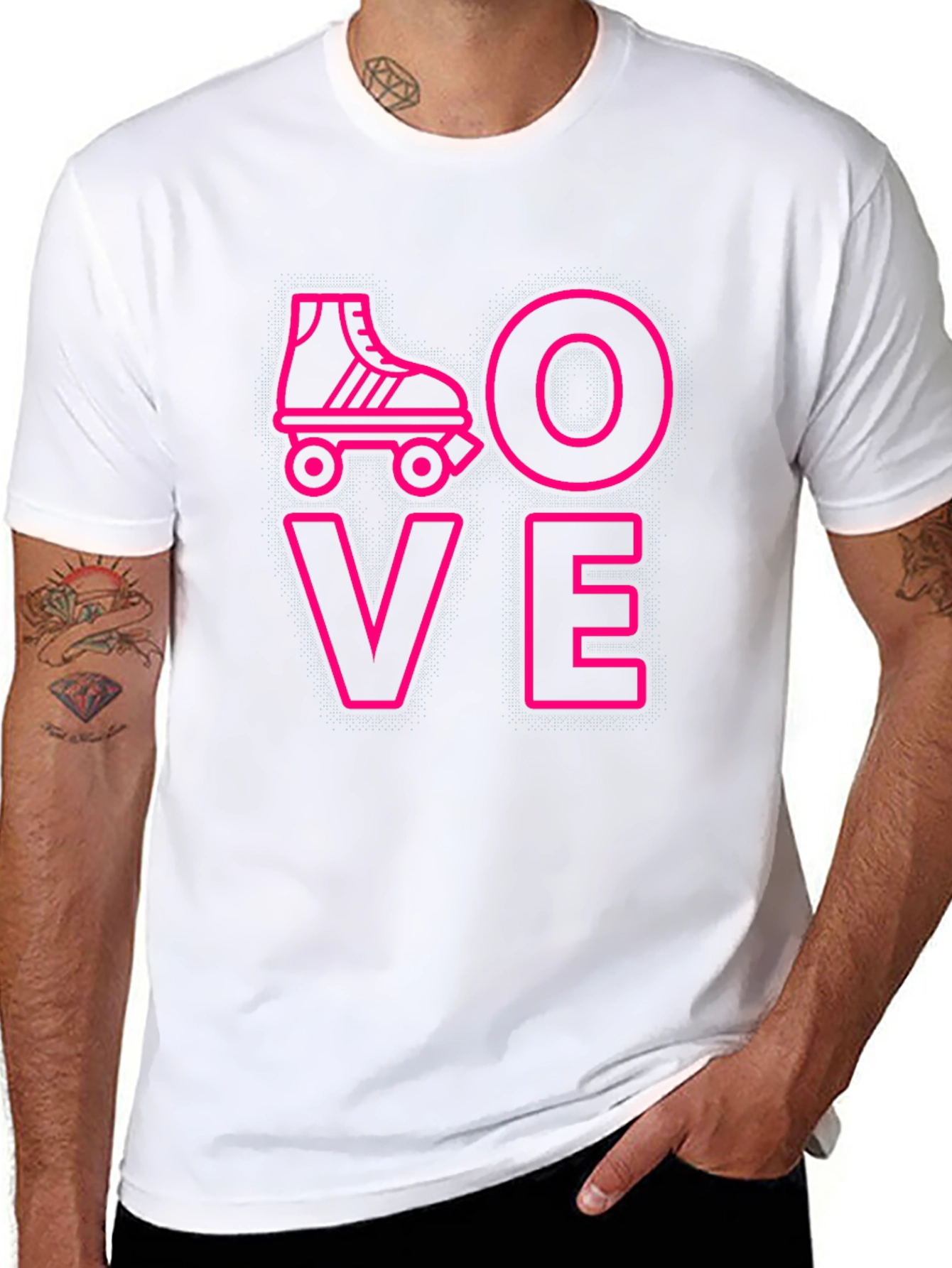 Black Love Roller Skating T-Shirt view 8