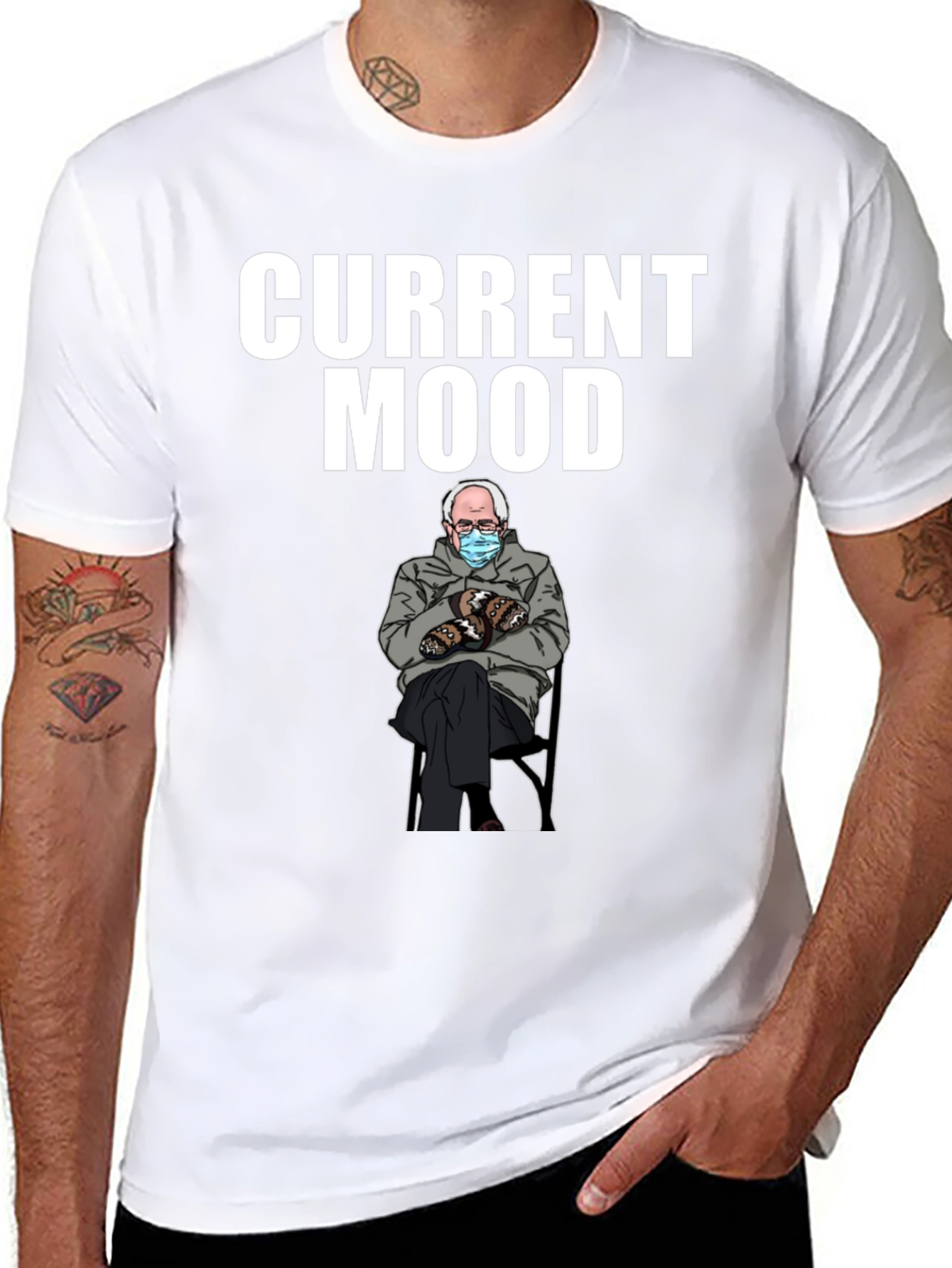 Black Current Mood Bernie T-Shirt view 8