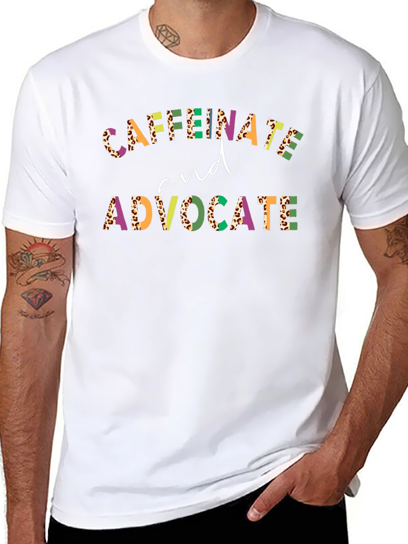 Black Caffeinate and Advocate Graphic Tee view 8