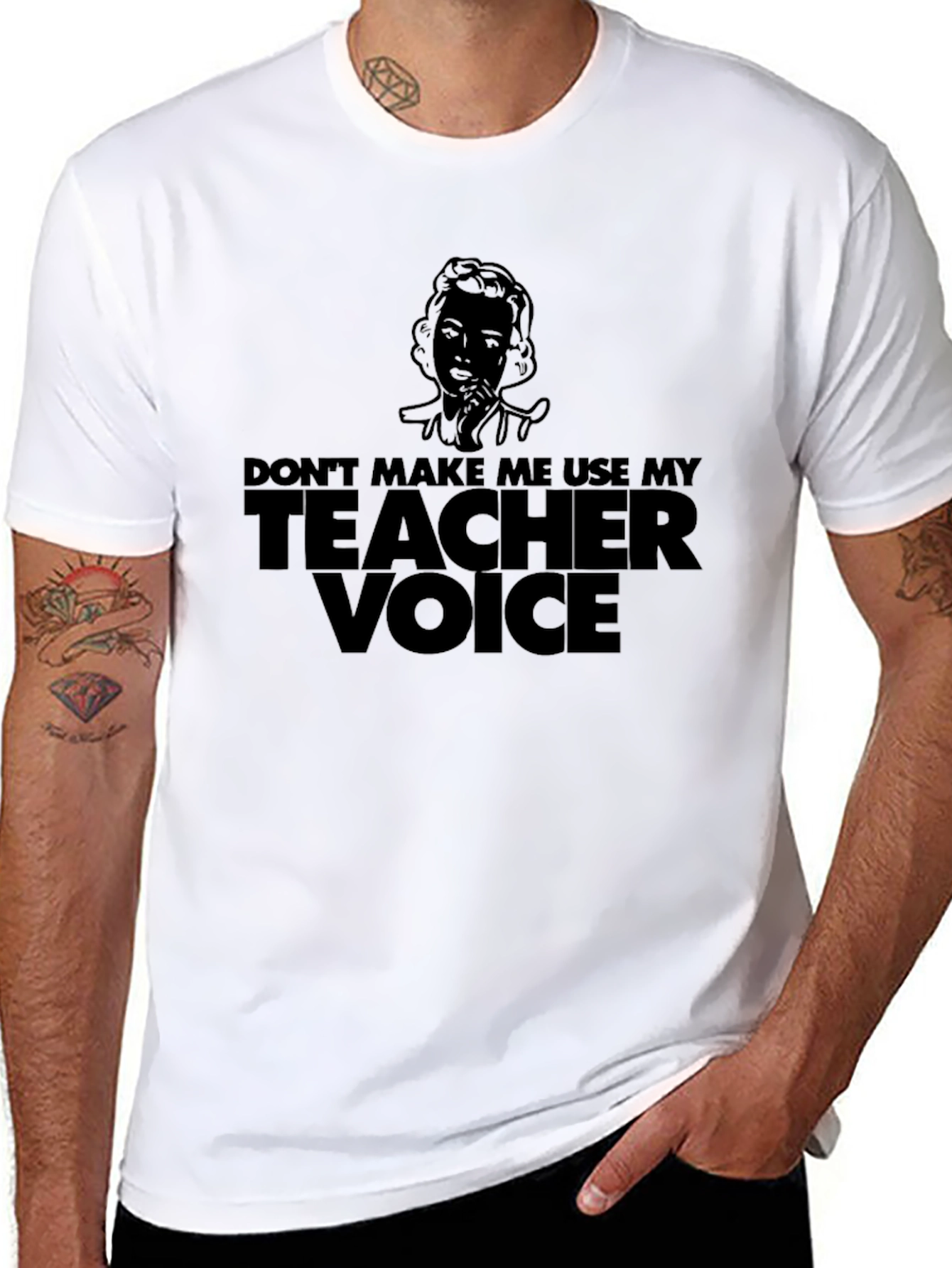 Black Teacher Voice Graphic T-Shirt - Unisex view 8