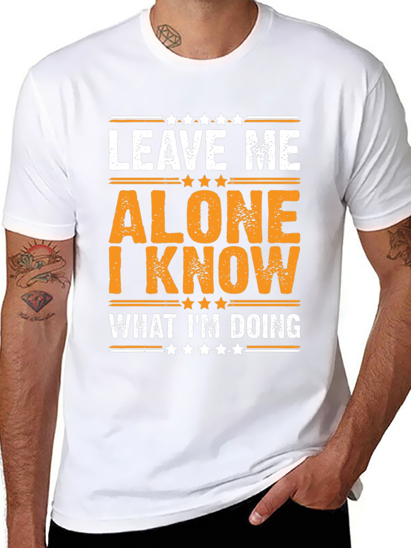 Black Leave Me Alone T-Shirt - I Know What I'm Doing Funny Tee view 8