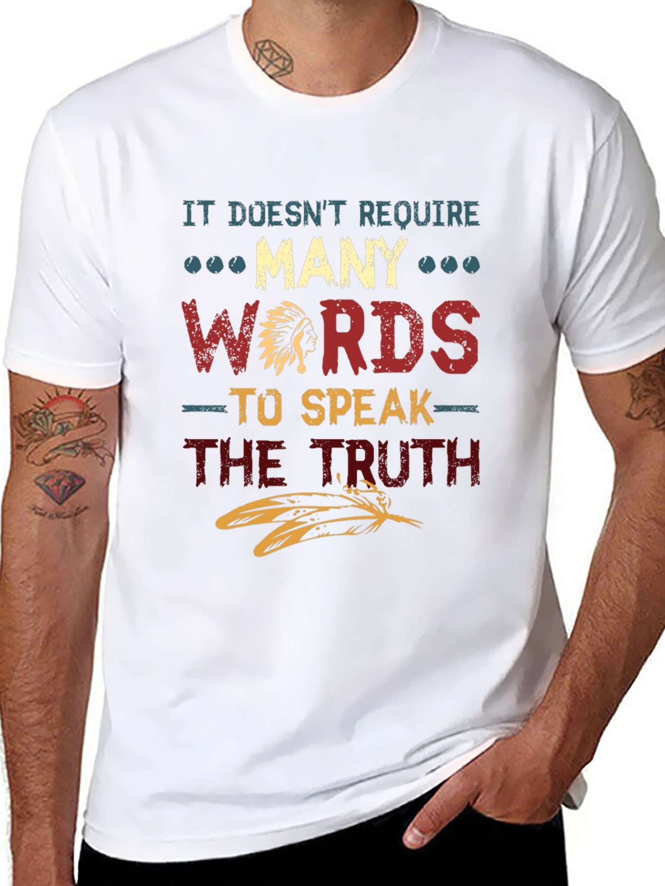 Black Truthful Words Graphic Tee - Stylish Cotton Blend view 8