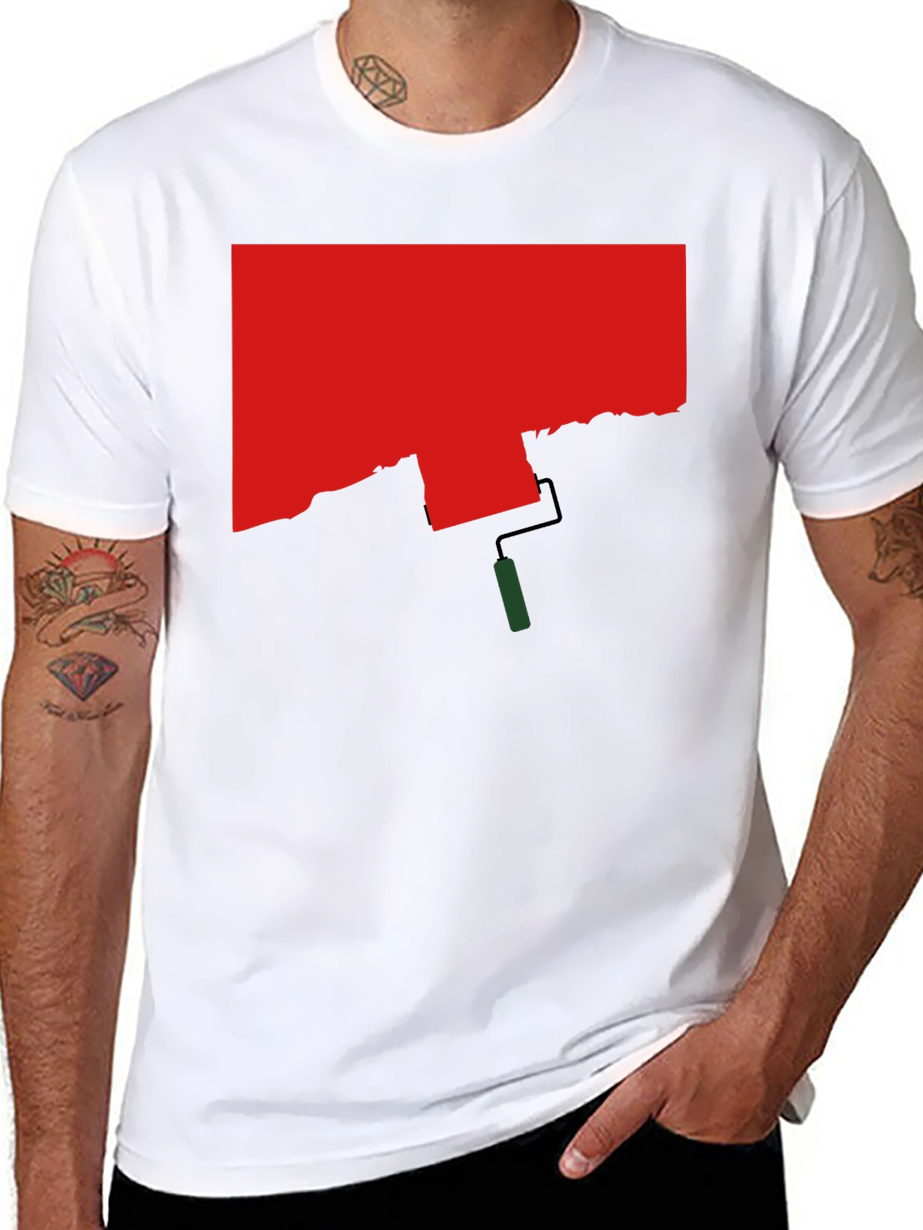 Black Abstract Painter T-Shirt - Artistic Expression view 8