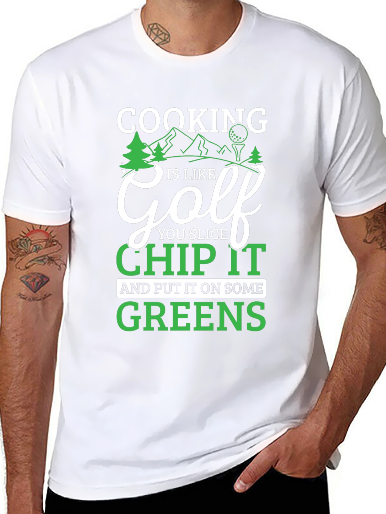 Black Cooking is like Golf T-Shirt view 8
