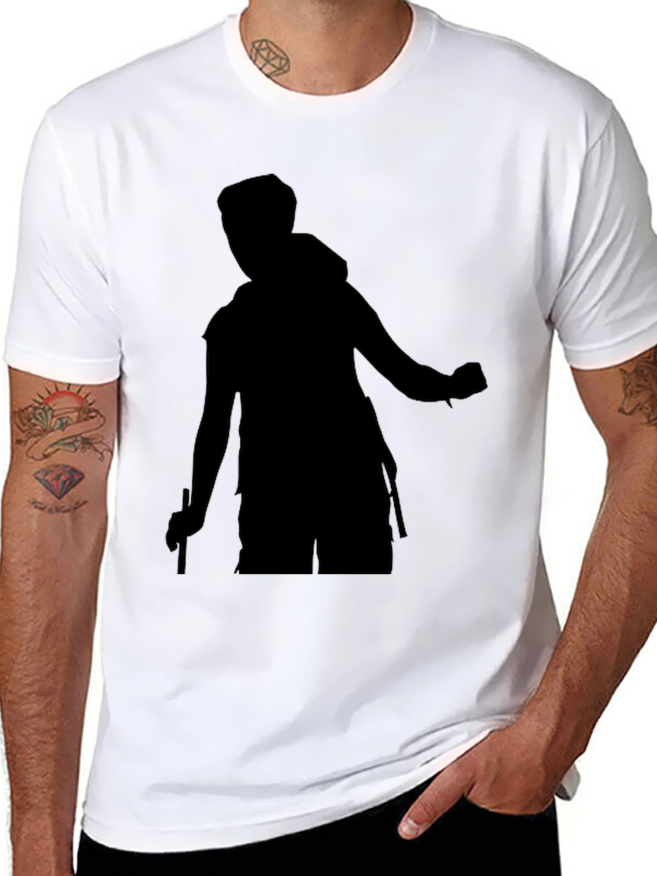 Black Black Silhouette Hiker T-Shirt view 8