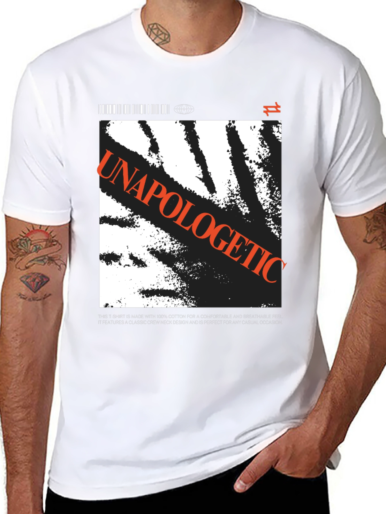 Black Unapologetic Graphic Print T-Shirt view 8