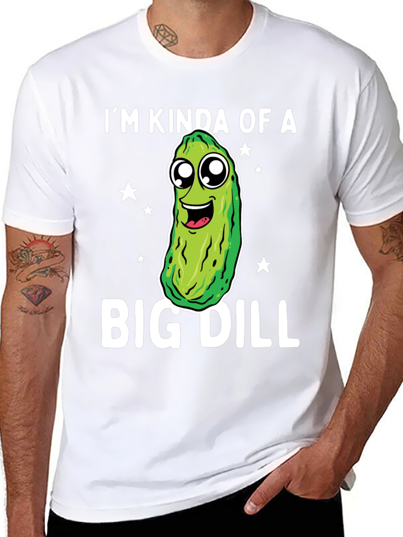 Black Big Dill Funny Graphic T-Shirt view 8
