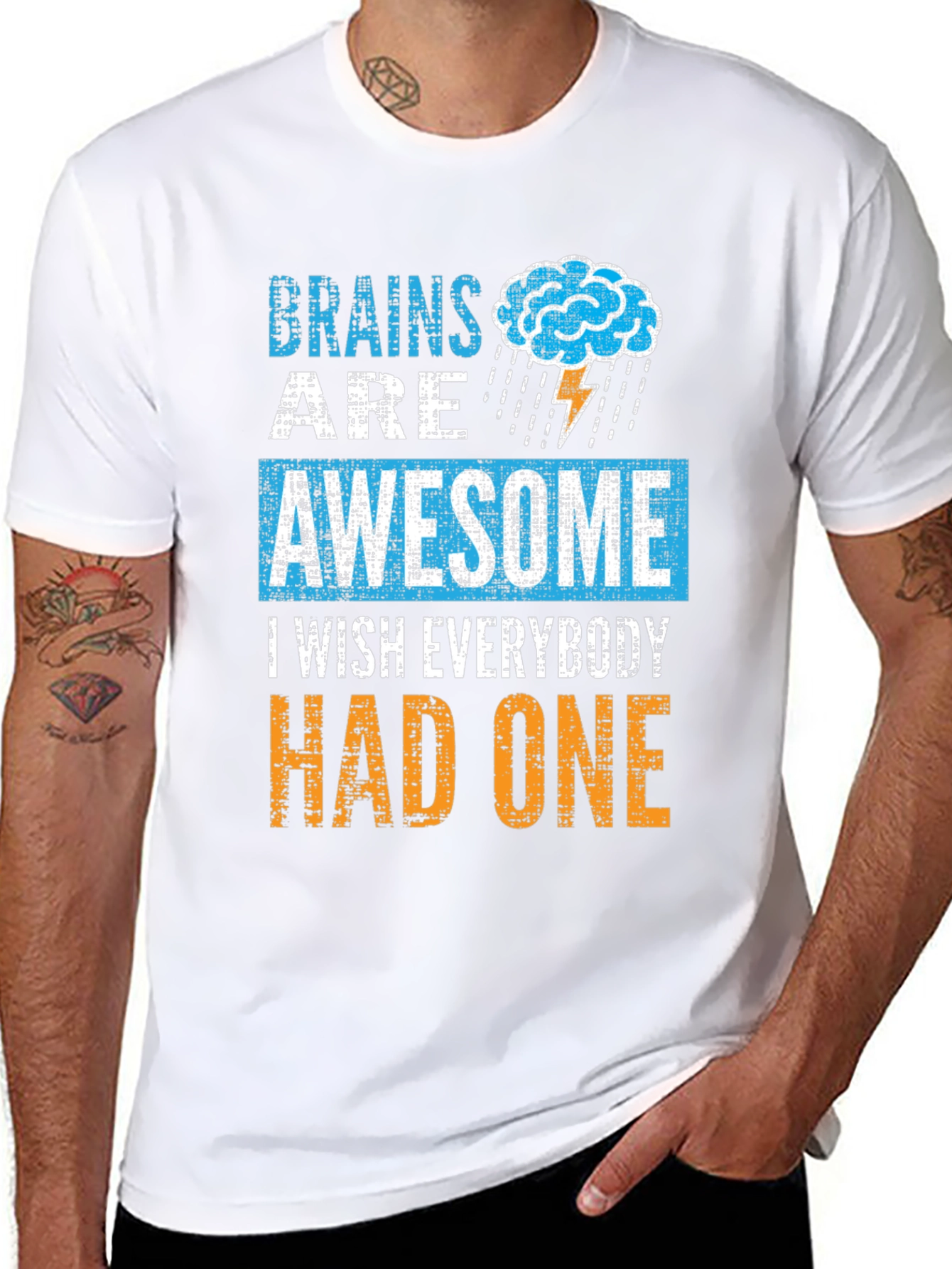 Black Brains Are Awesome T-Shirt view 8