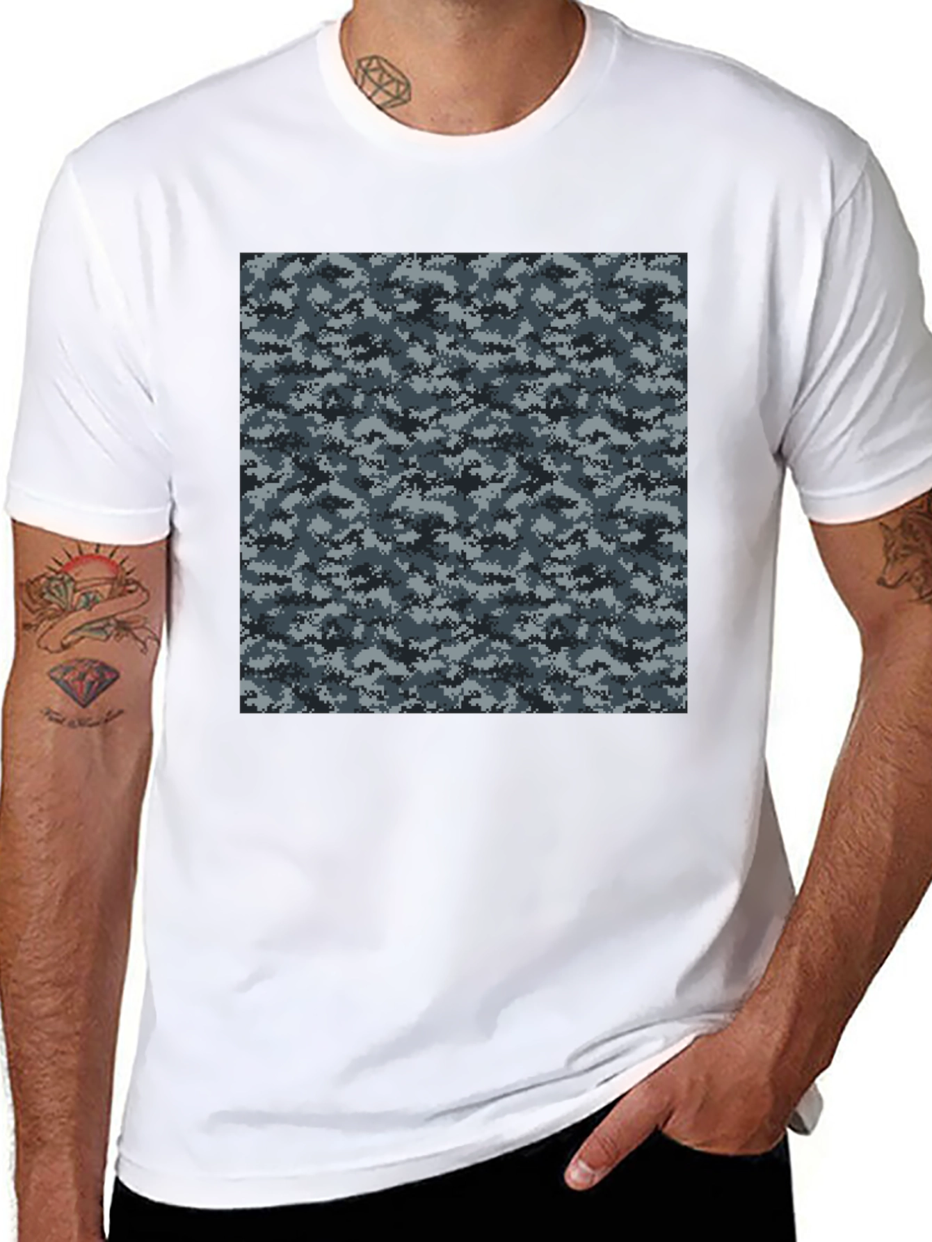 Black Urban Camo Tee - Tactical Style view 8