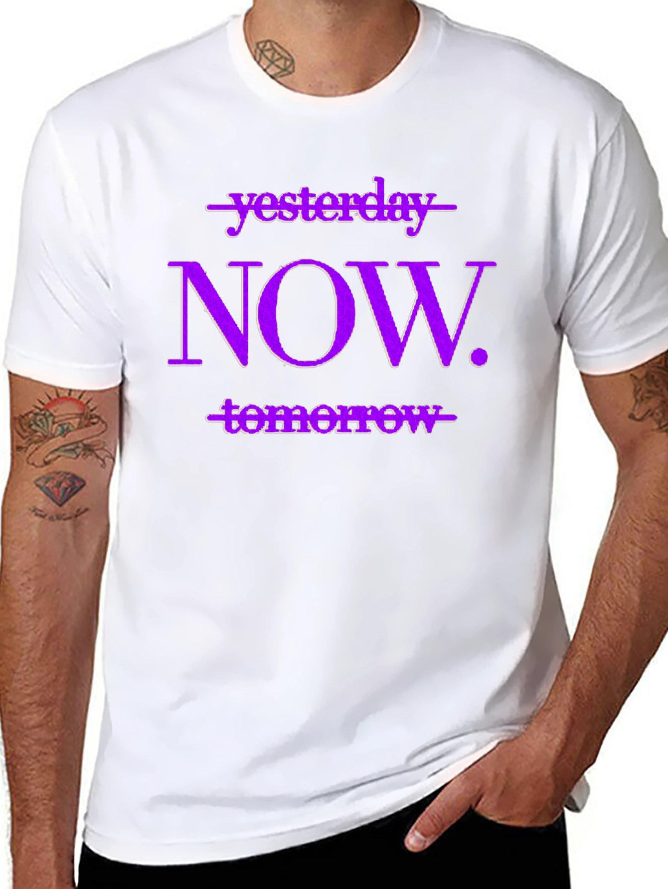 Black Yesterday, Now, Tomorrow Graphic Tee view 8