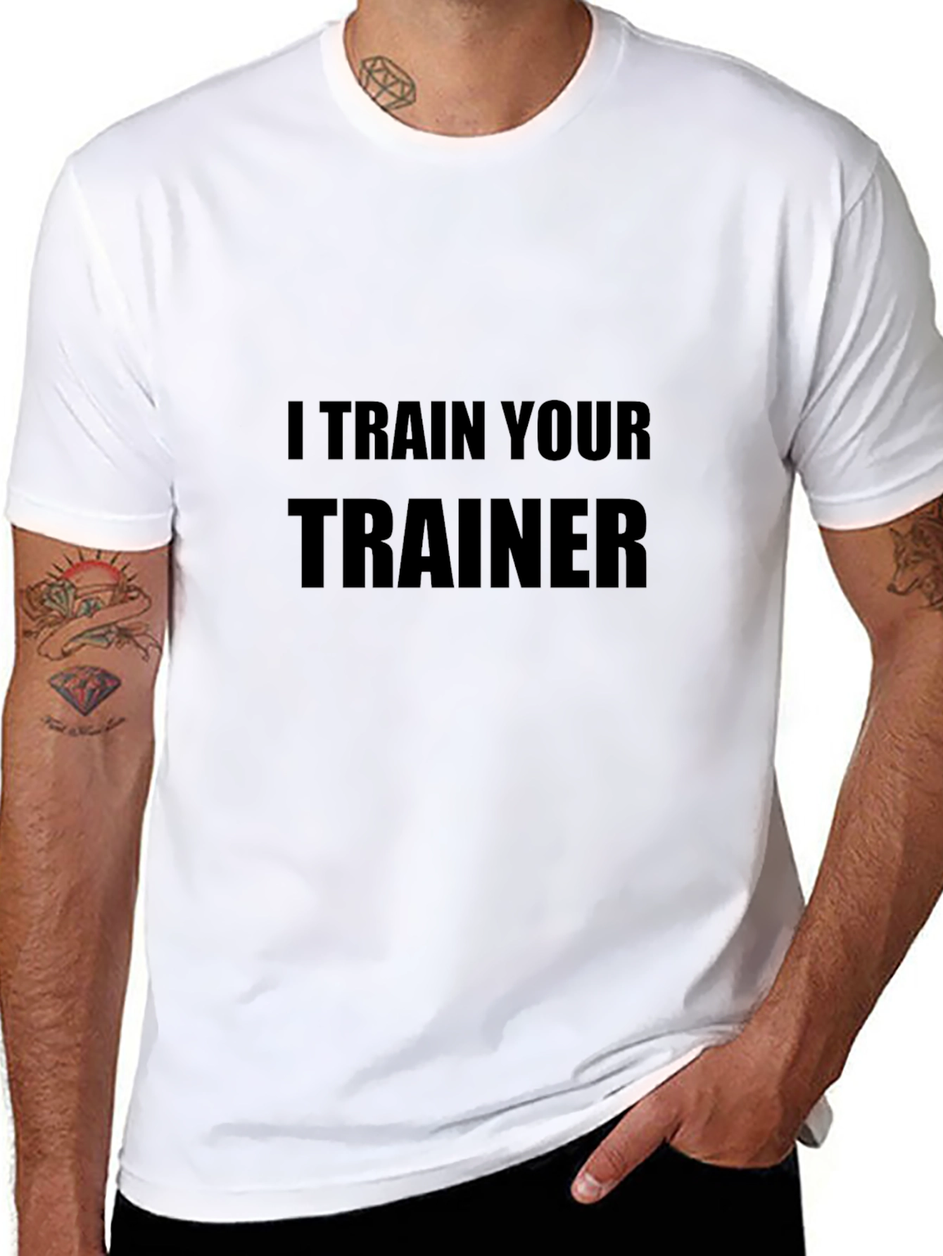 Black I Train Your Trainer Black T-Shirt view 8
