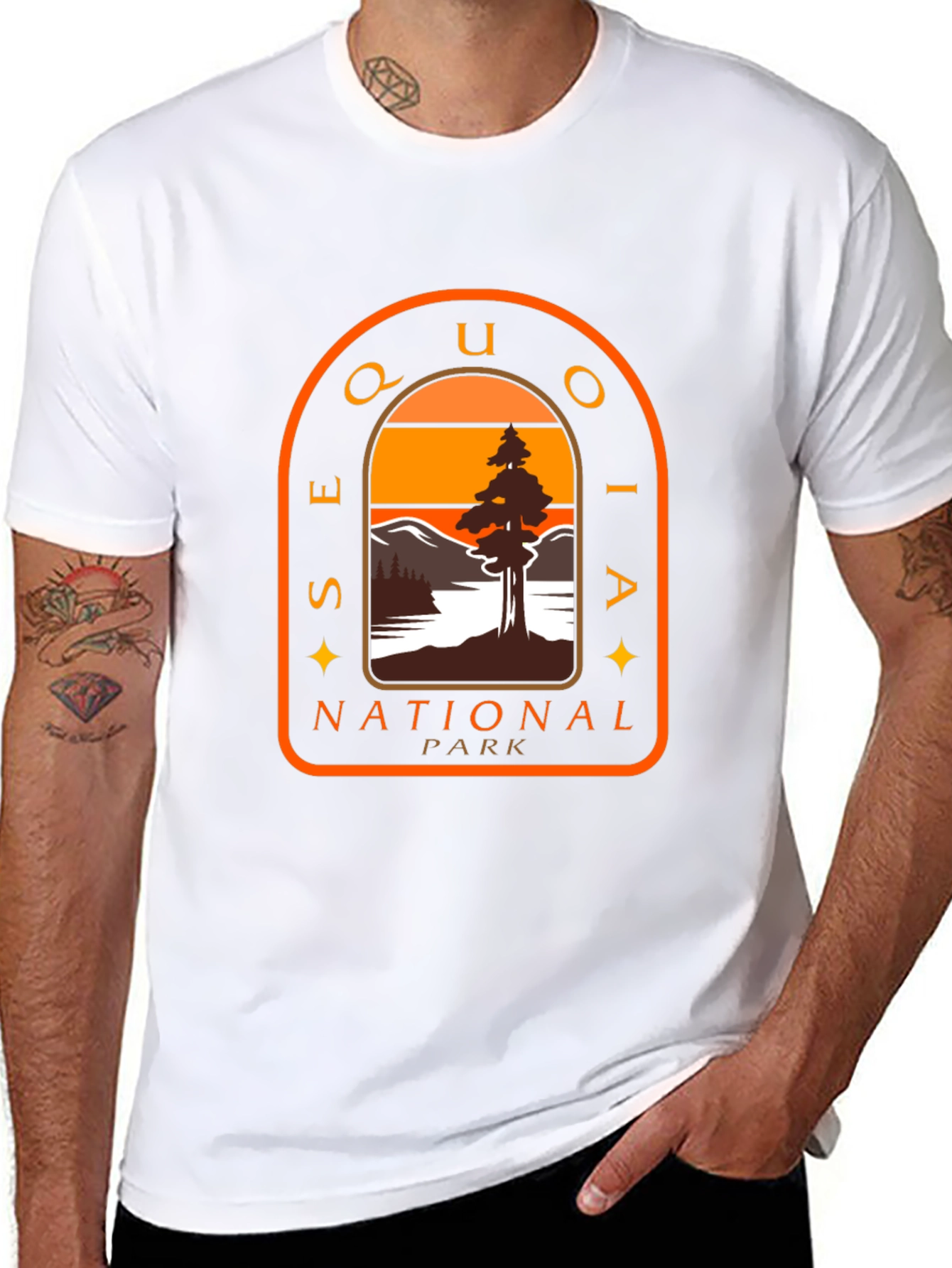 Black Sequoia National Park T-Shirt Black view 8