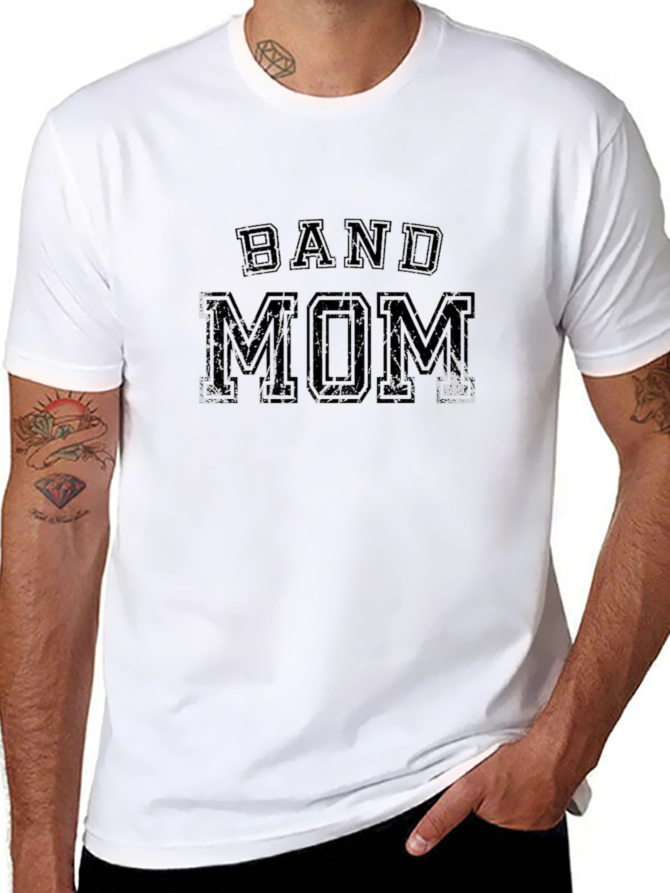 Black Band Mom Black T-Shirt view 8