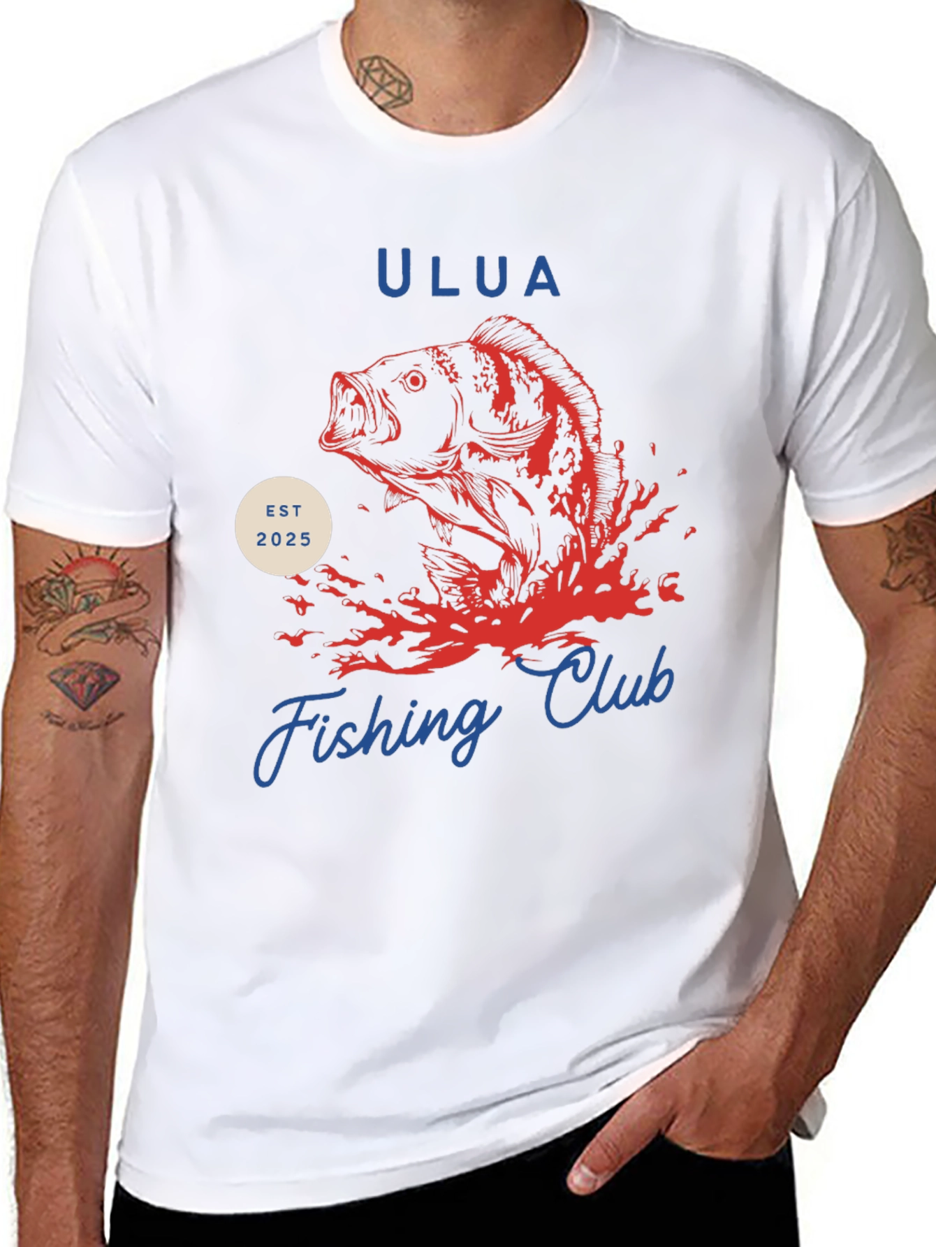Black Ulua Fishing Club Black T-Shirt view 8