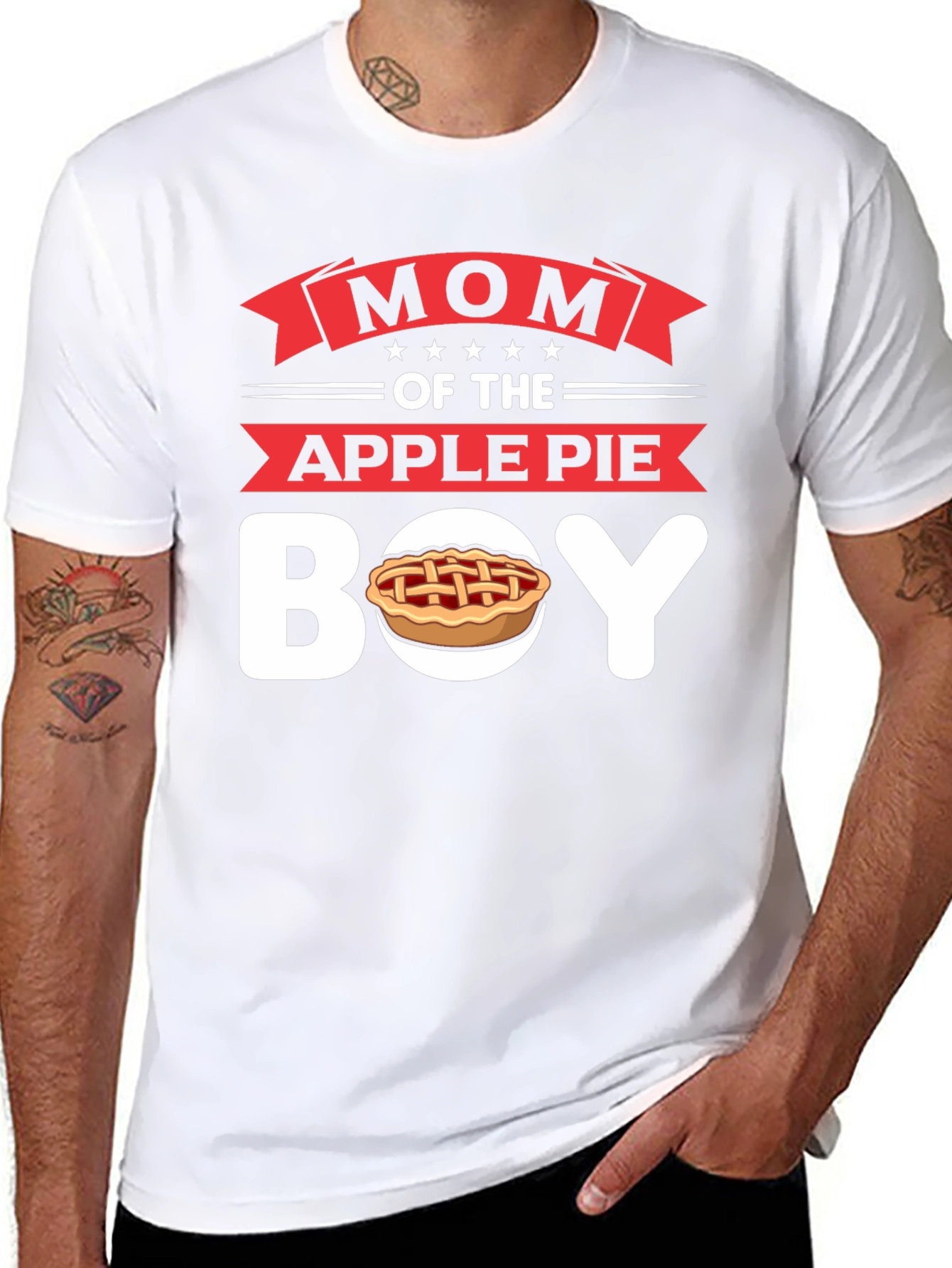 Black Mom of the Apple Pie Boy T-Shirt - Novelty Graphic Tee view 8