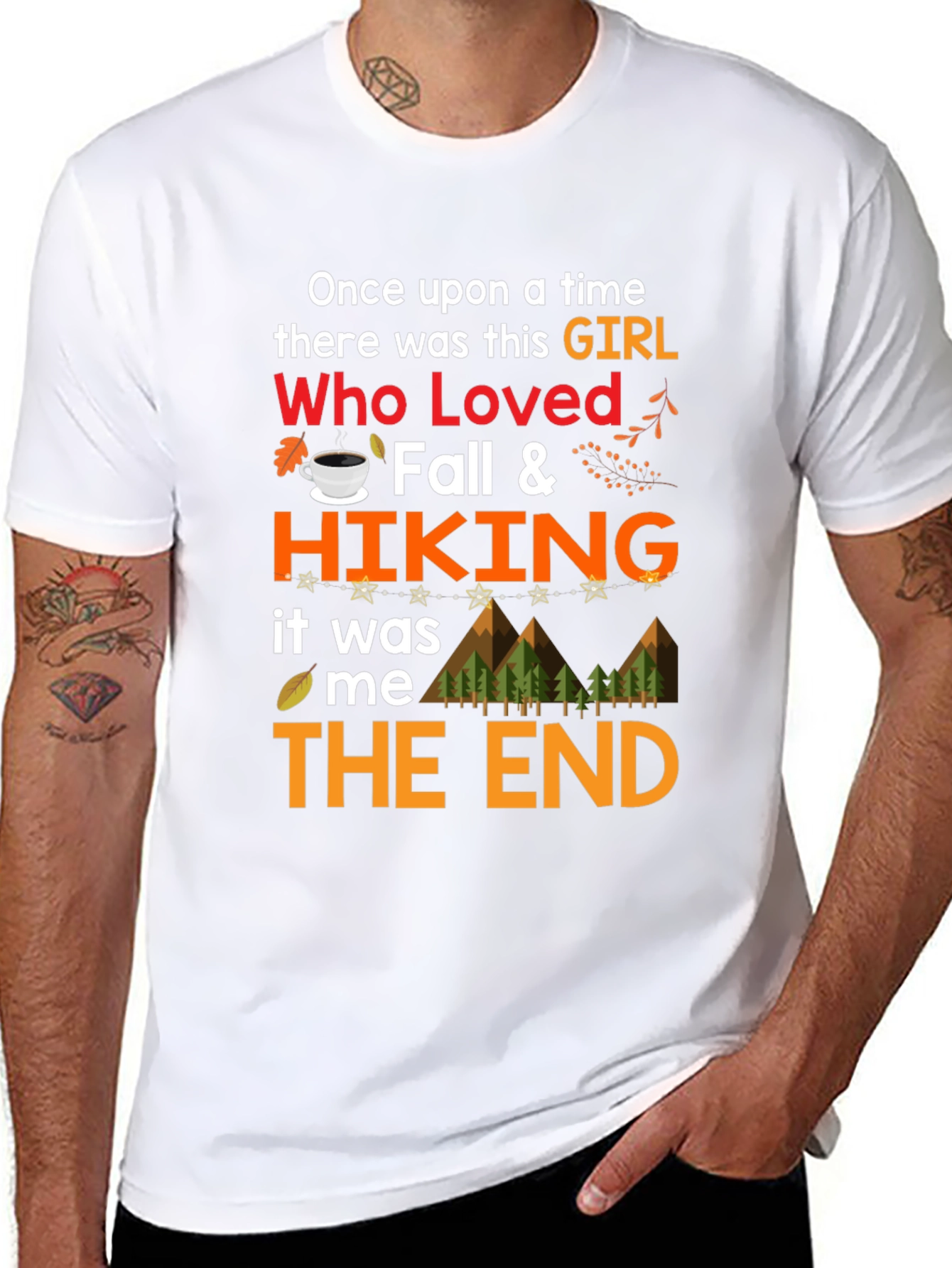 Black Hiking Lover Graphic T-Shirt view 8