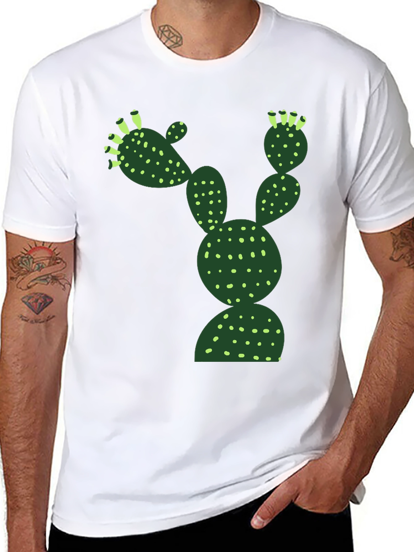 Black Cactus Graphic Tee - Desert Humor T-Shirt view 8