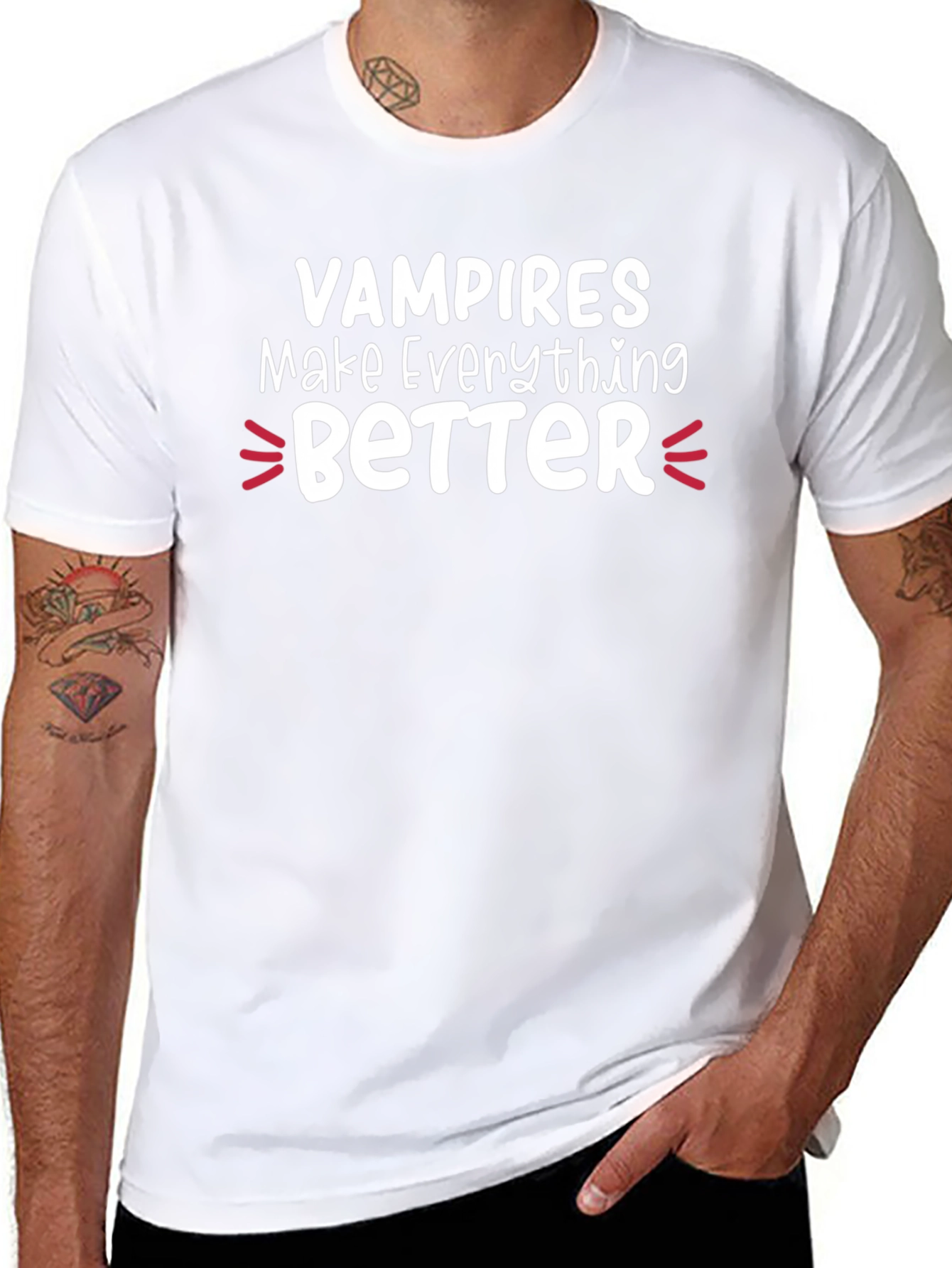 Black Vampires Make Everything Better T-Shirt view 8